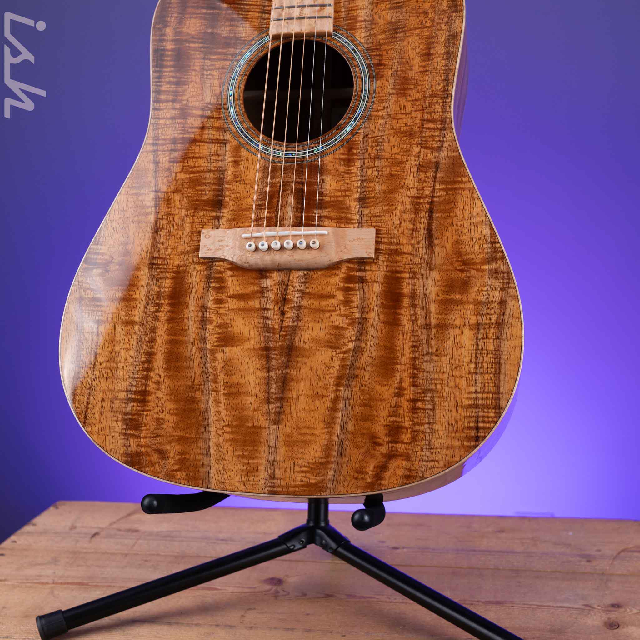 Martin Custom Shop D-28 Style Dreadnought Acoustic Guitar Highly Flamed Koa - Image 4