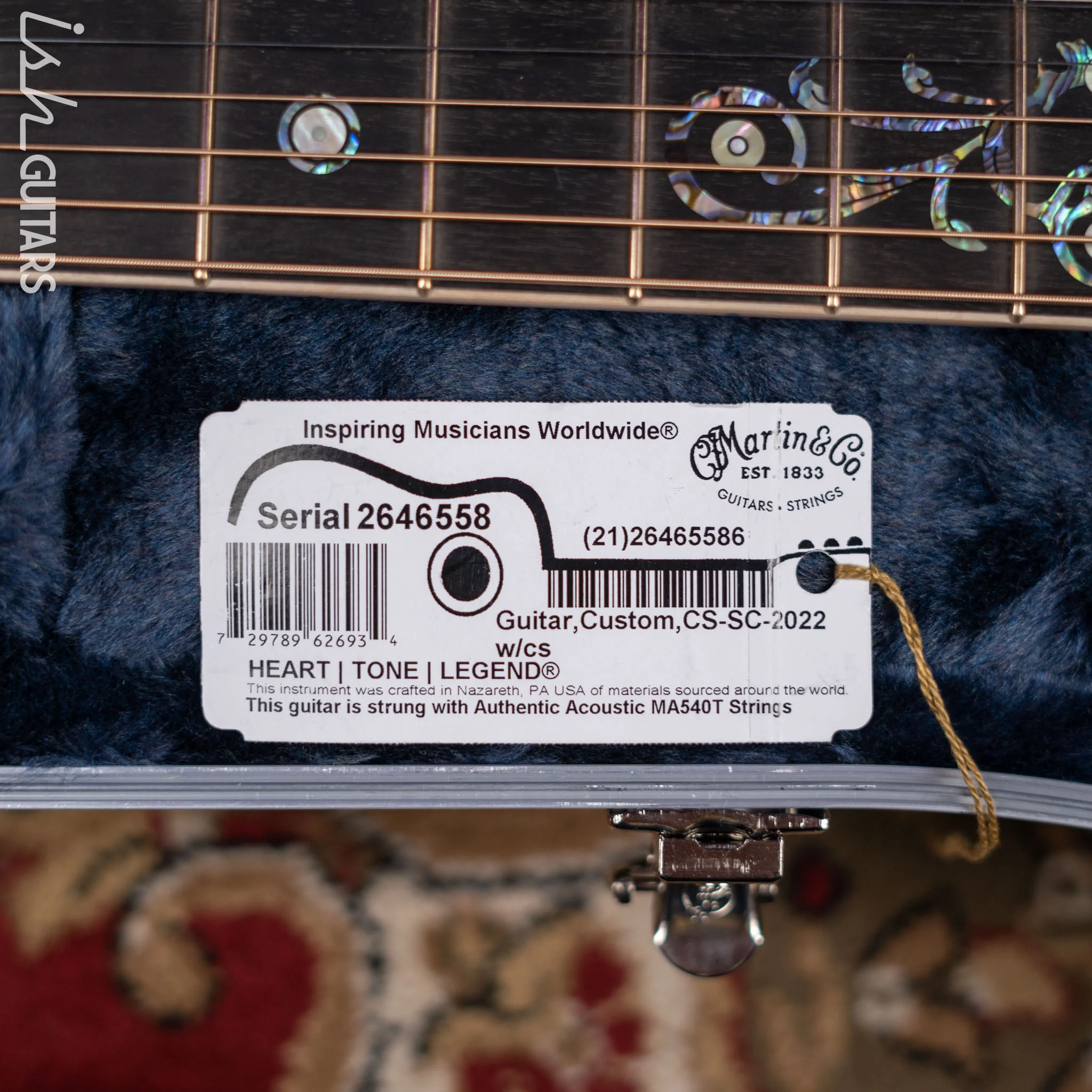 2022 Martin Custom Shop SC-2022 Acoustic-Electric Guitar Natural - Image 18