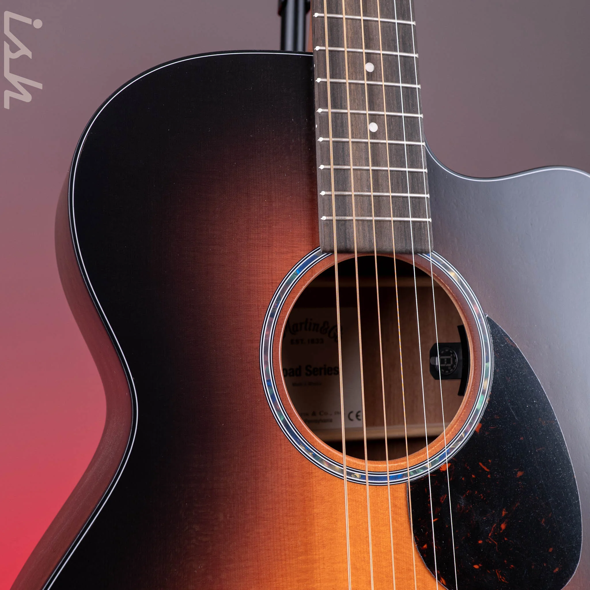 Martin Road Series OMC-10E Modern Acoustic-Electric Guitar 1935 Sunburst *New Model* - Image 4