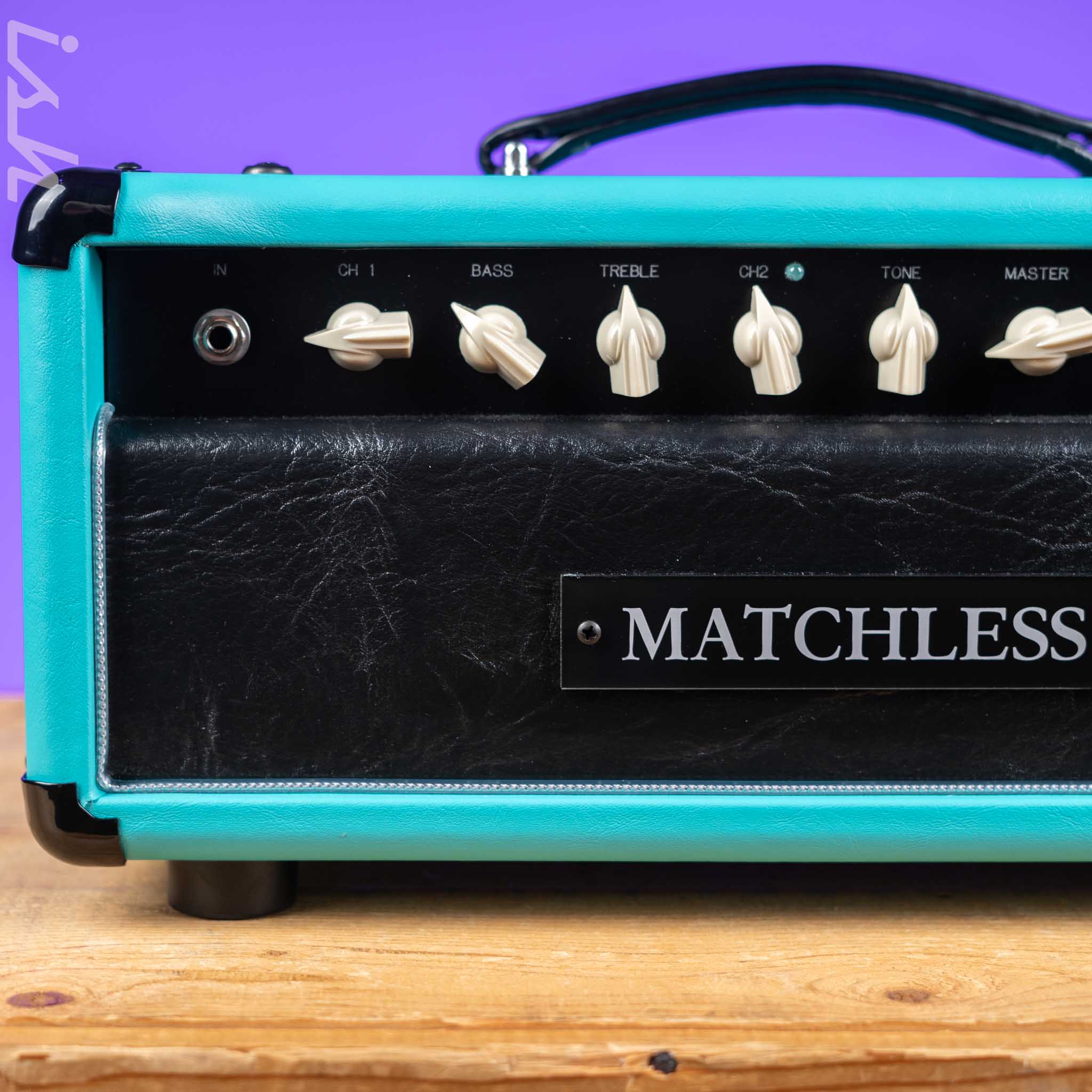 Matchless HC-15 Amp Head Turquoise/Black/Silver - Image 2