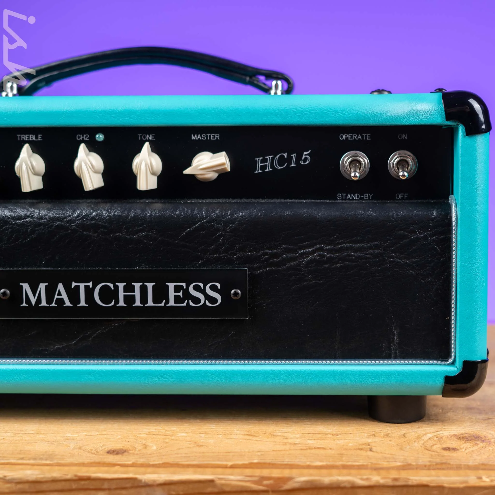 Matchless HC-15 Amp Head Turquoise/Black/Silver - Image 3