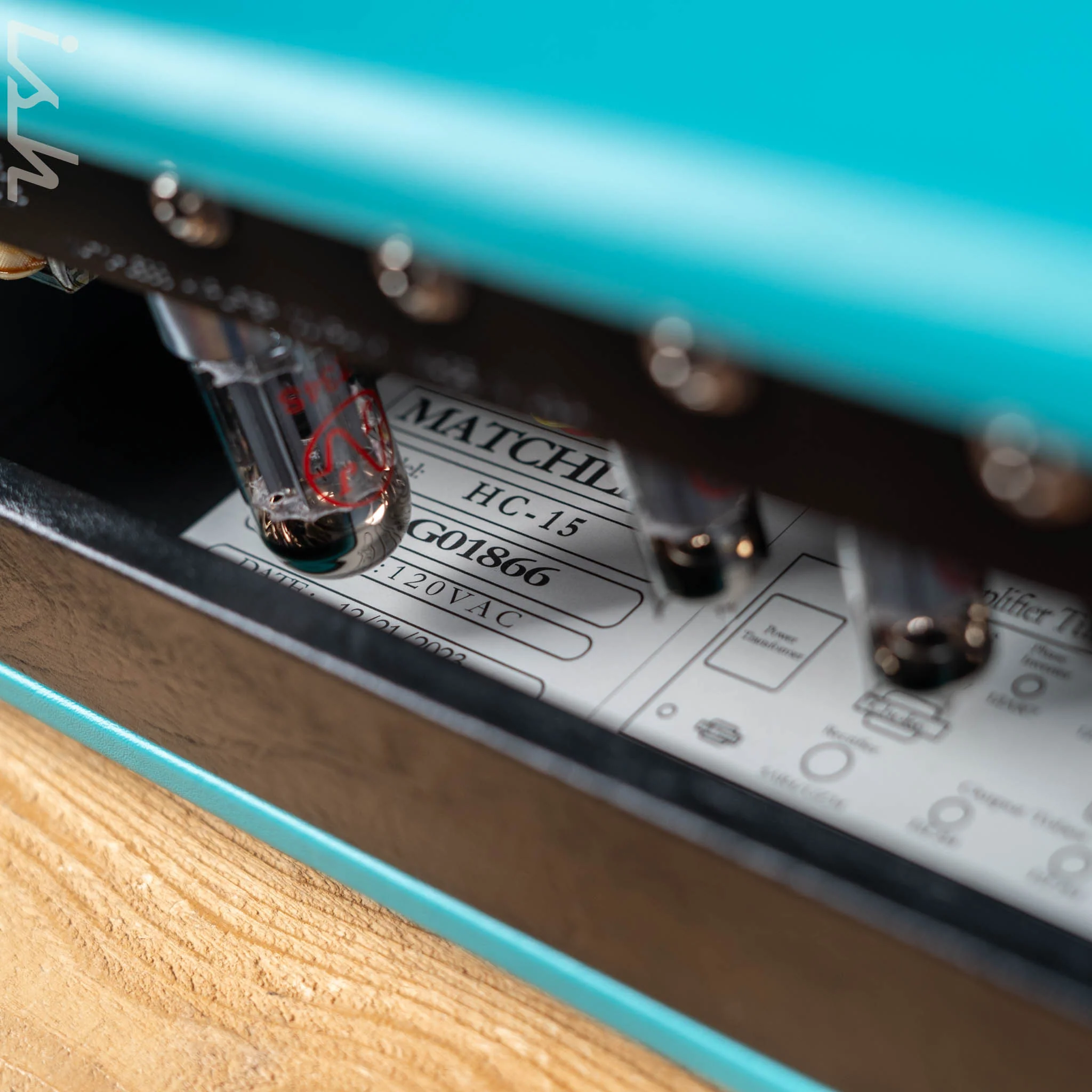 Matchless HC-15 Amp Head Turquoise/Black/Silver - Image 8