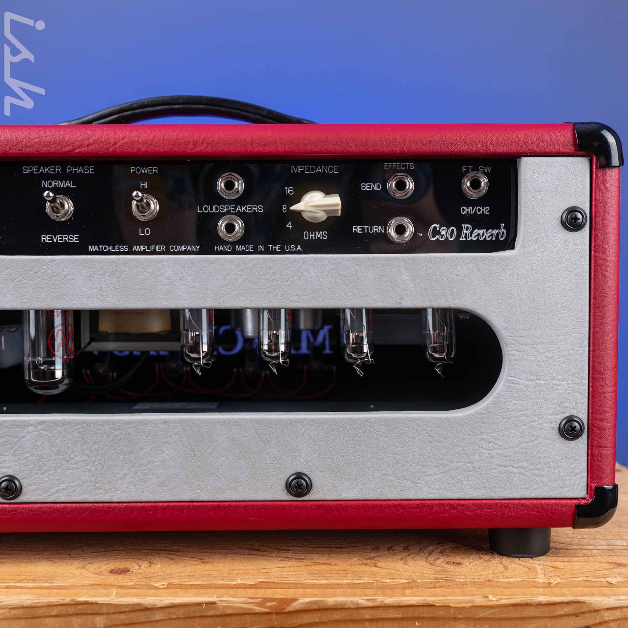 Matchless HC-30 Reverb Custom Tolex Red/Grey/Silver - Image 6