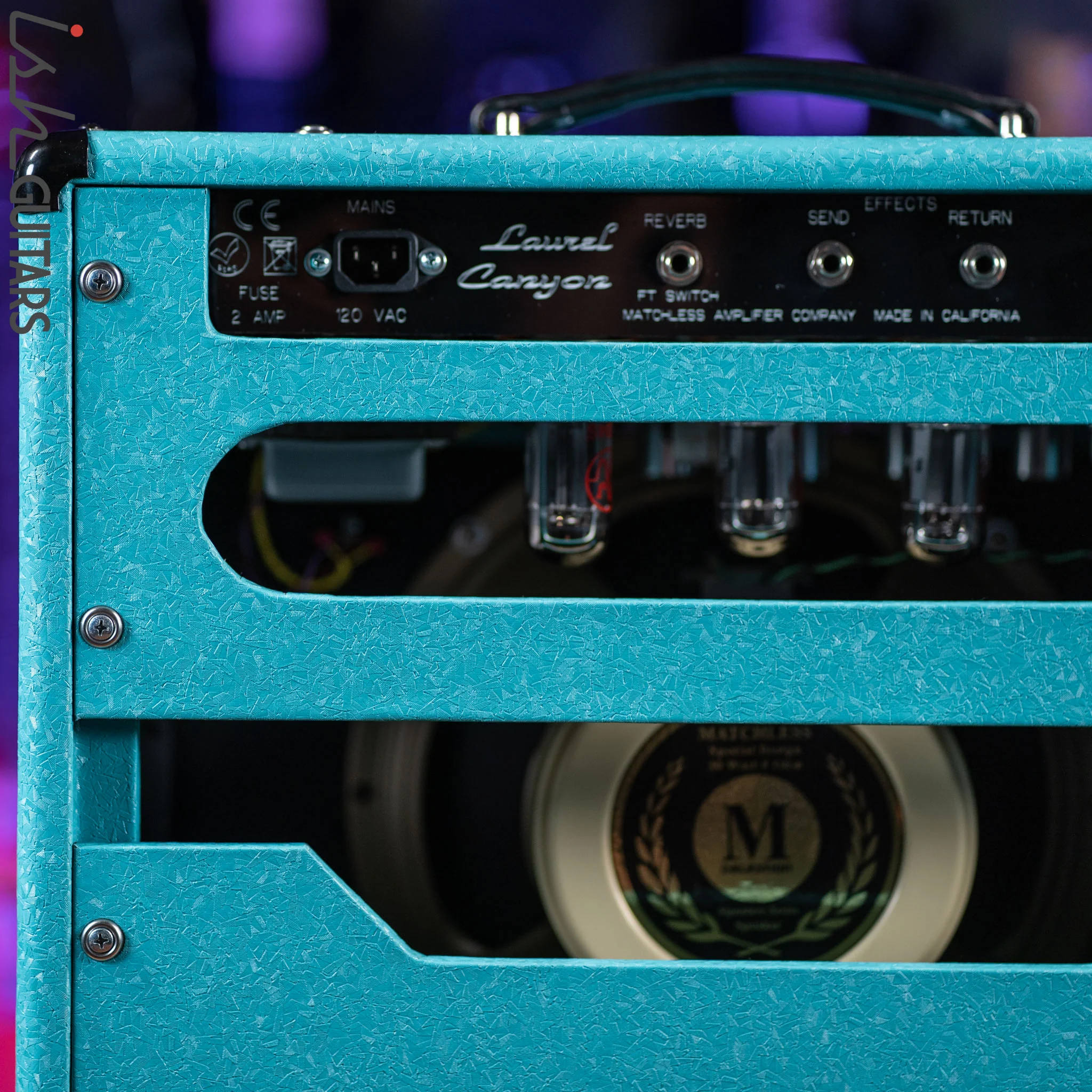 Matchless Laurel Canyon 20 W 1x12" Combo w/ Reverb Shower Curtain Turquoise - Image 6