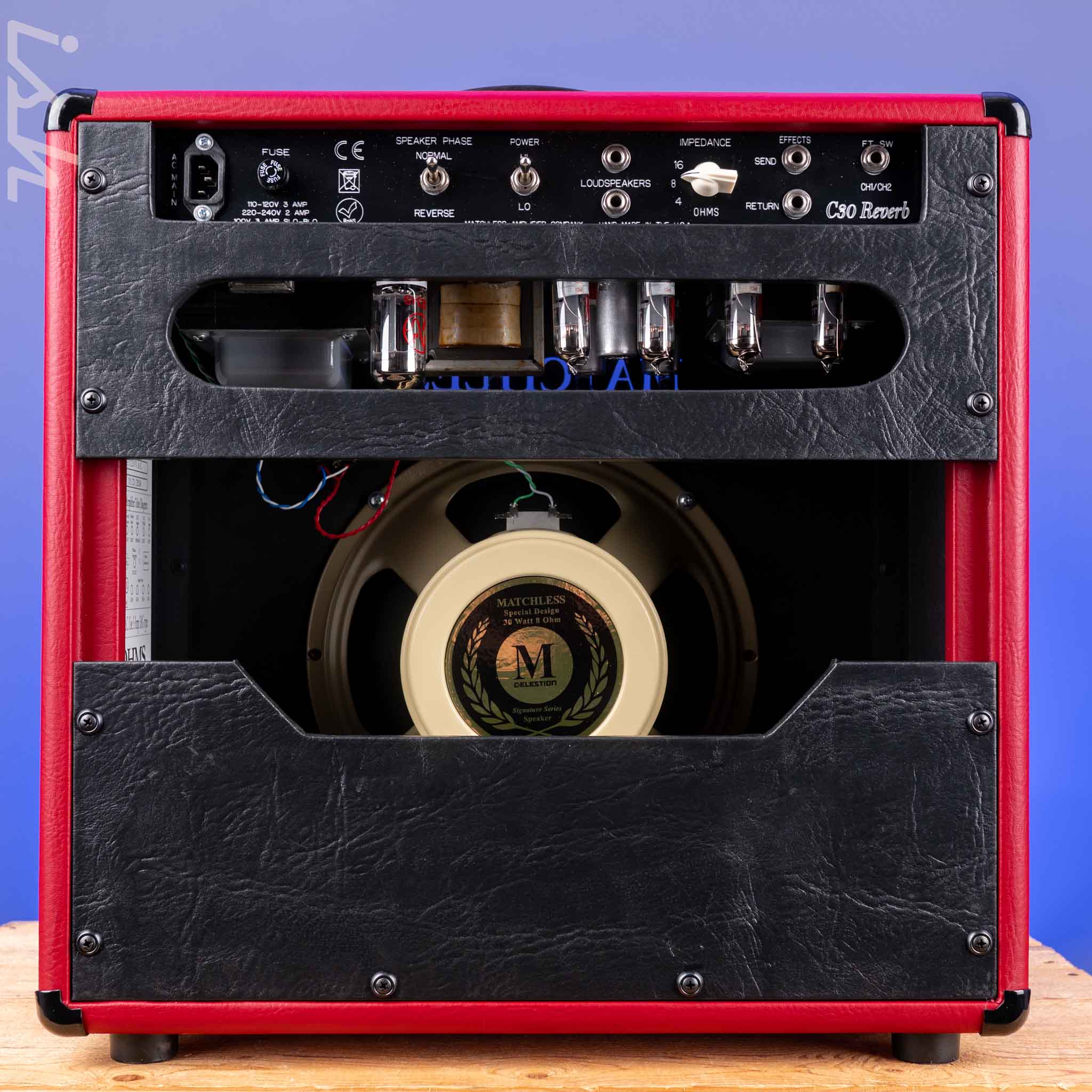 Matchless SC-30 Reverb 112 Combo Custom Red Tolex - Image 4