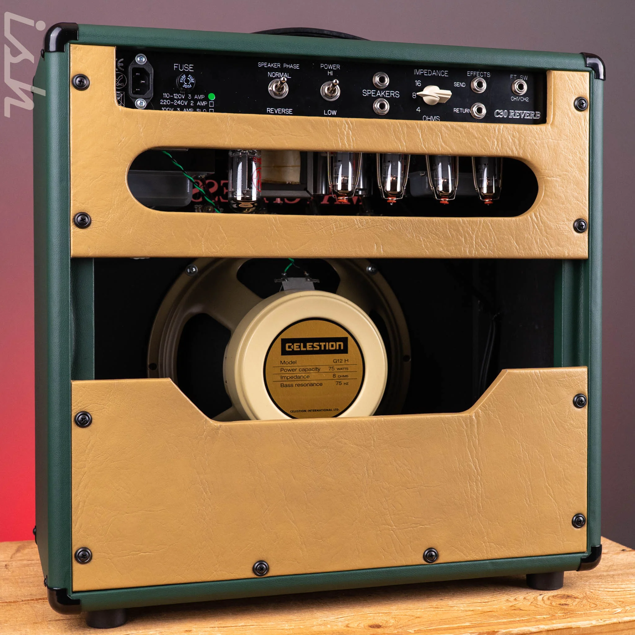 Matchless SC-30 Reverb 112 Combo Custom Tolex Green & Gold Demo - Image 5
