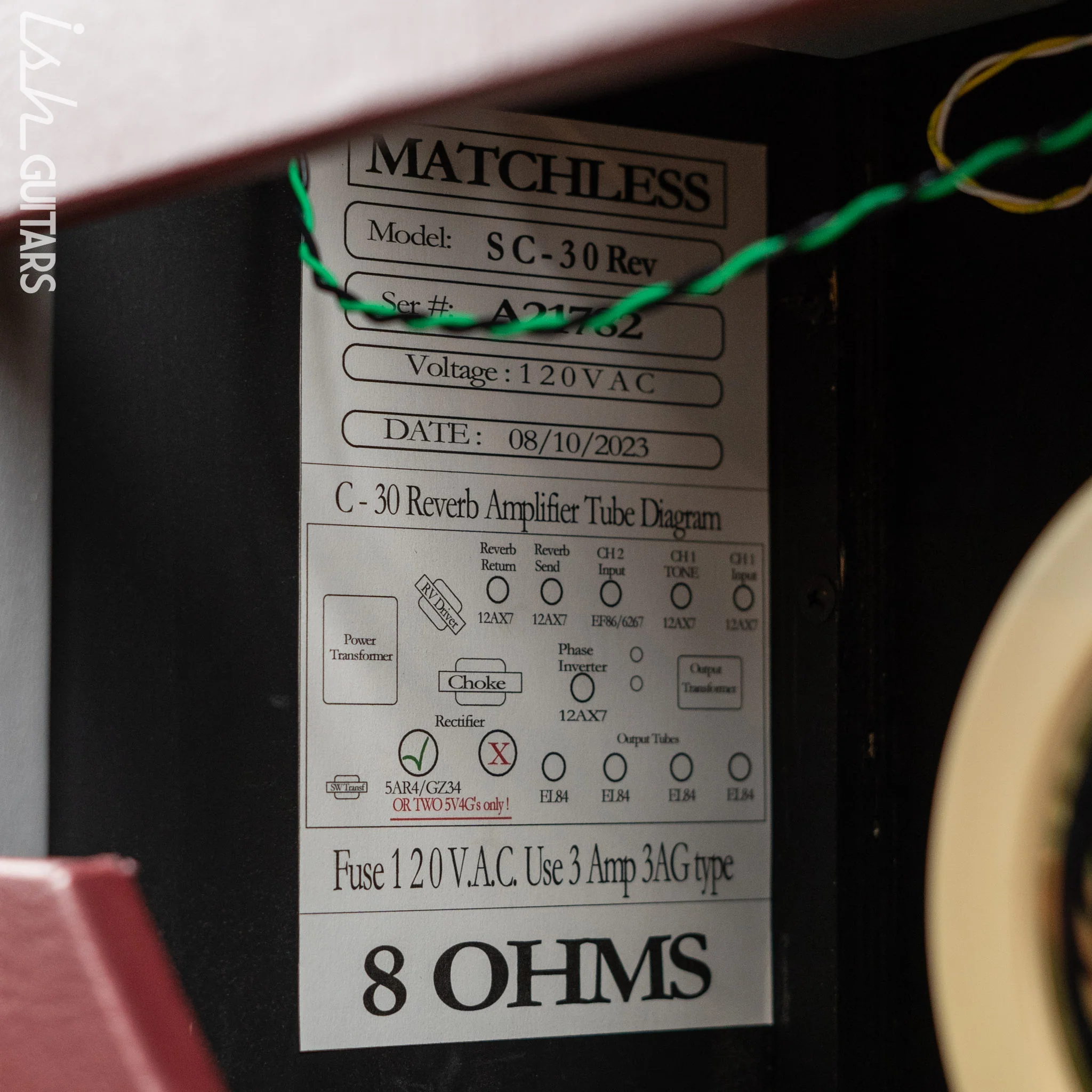 Matchless SC-30 Reverb Guitar Amp Dark Grey/ Dark Burgundy/ Silver Demo - Image 8
