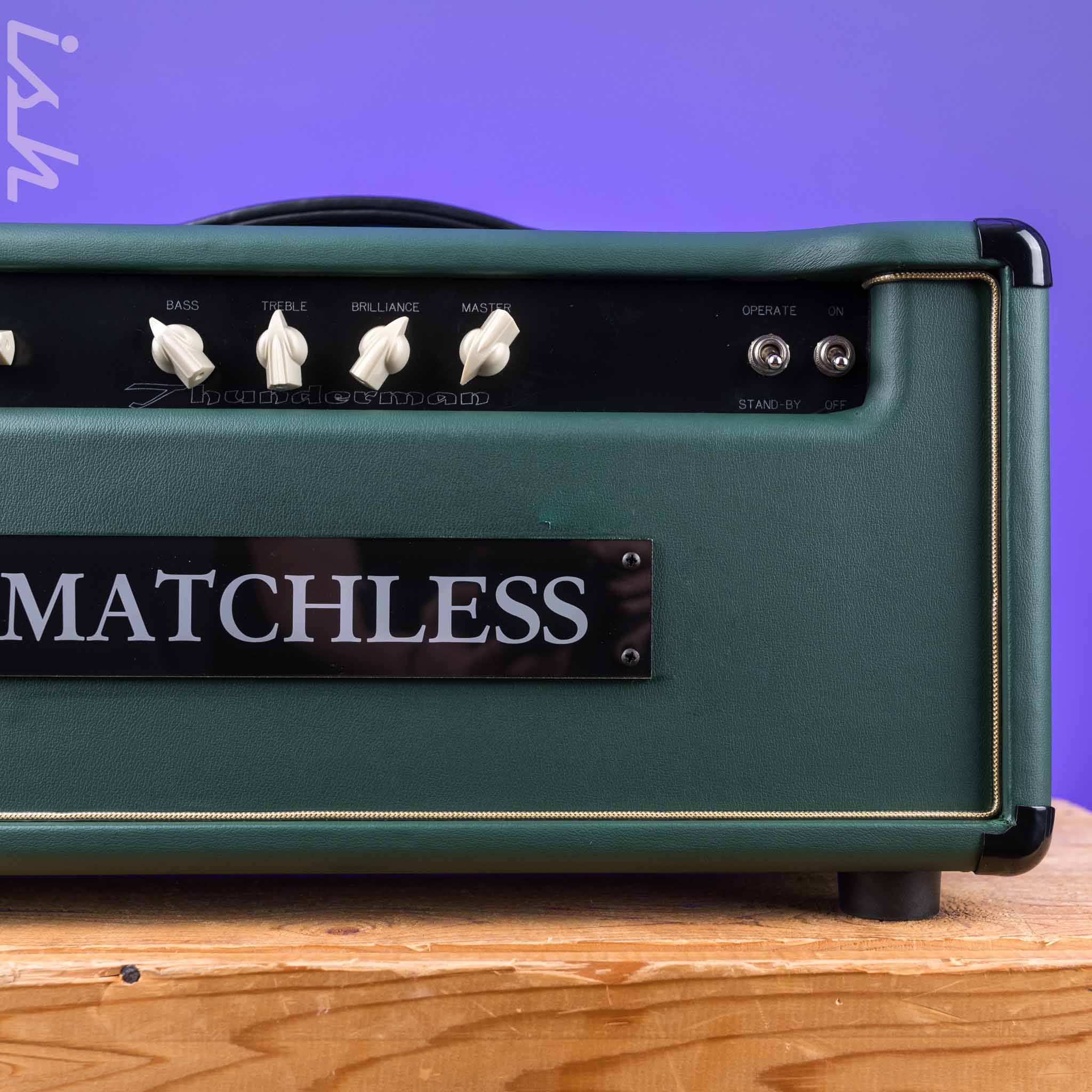 Matchless Thunderman 45W Bass Amp Custom Green Tolex - Image 3