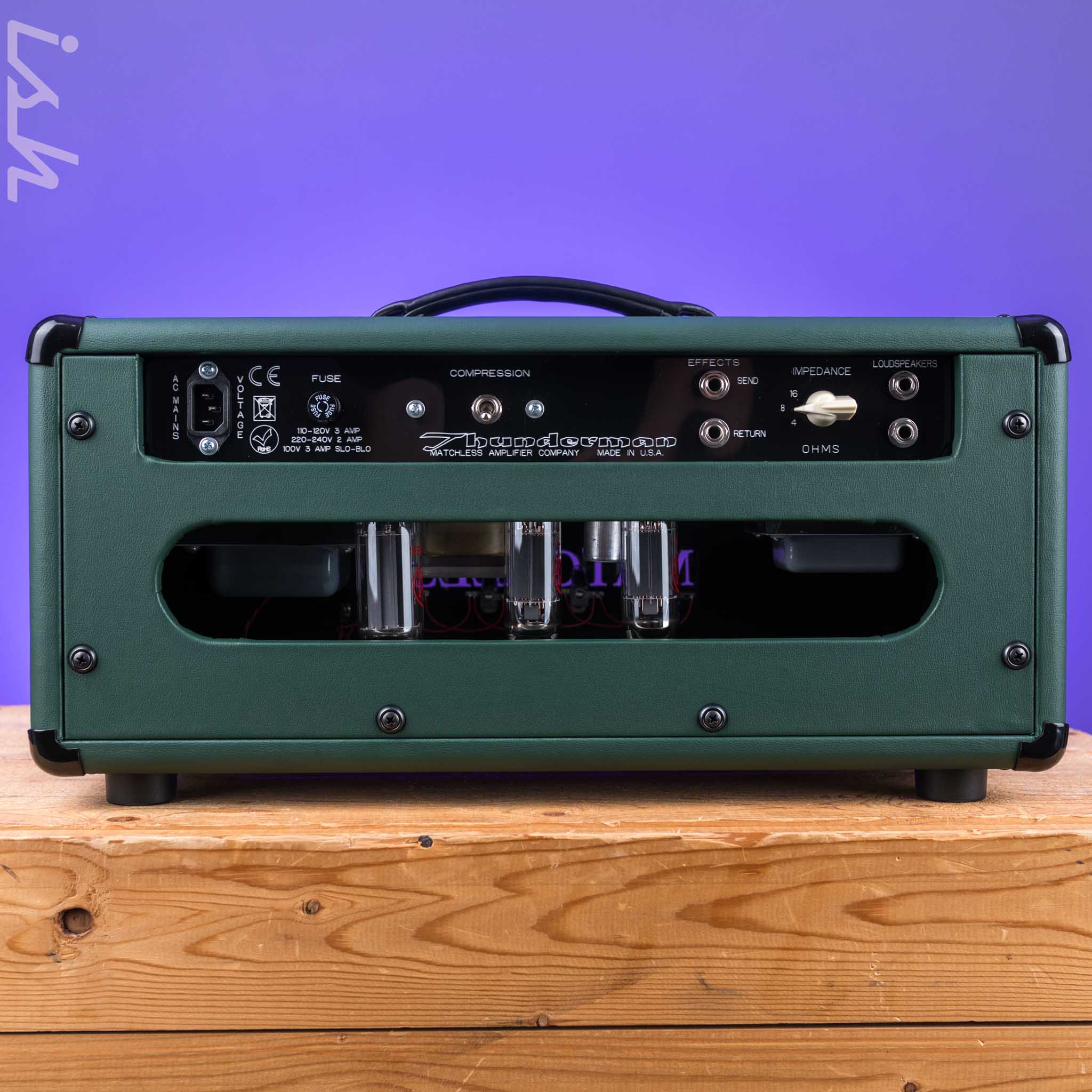 Matchless Thunderman 45W Bass Amp Custom Green Tolex - Image 4