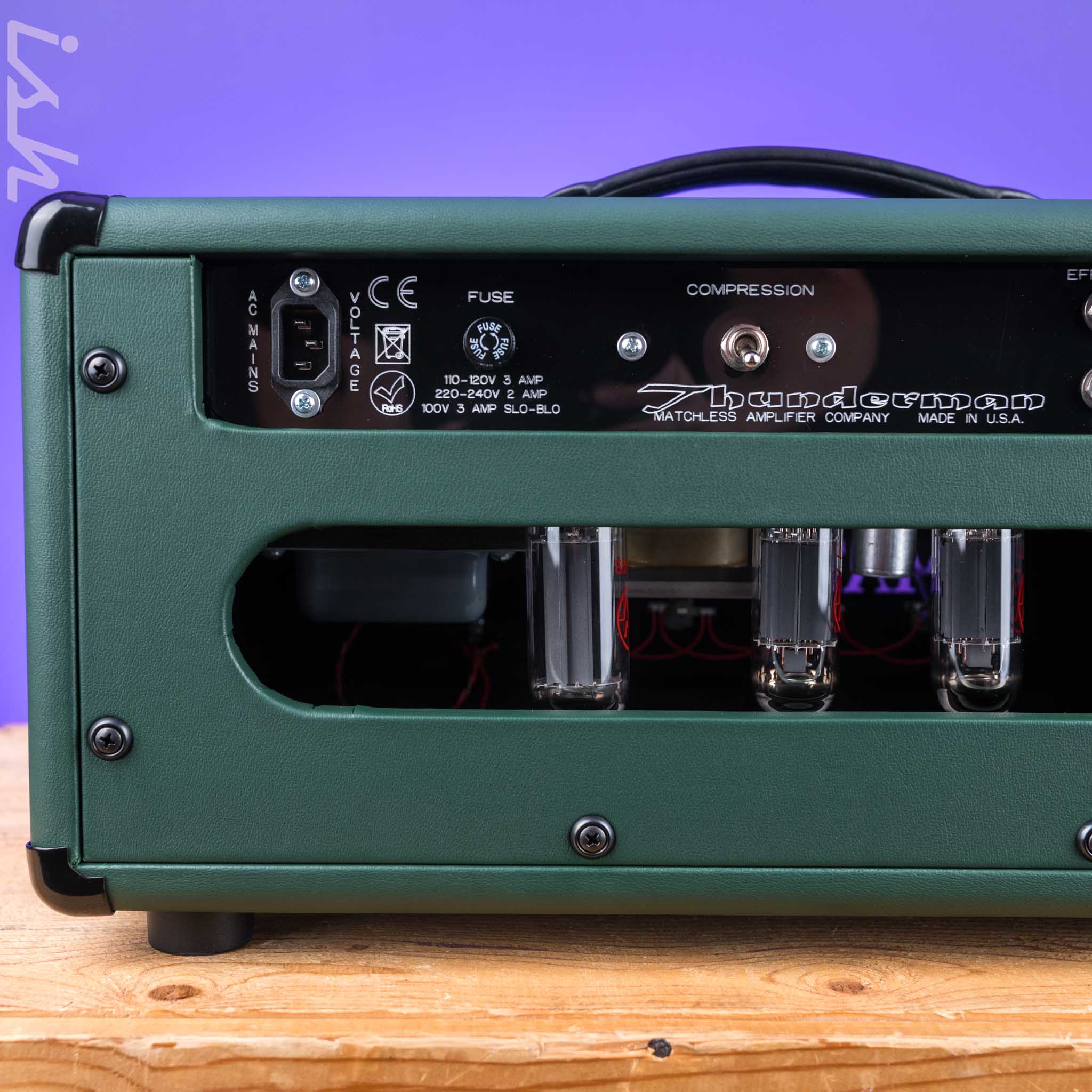 Matchless Thunderman 45W Bass Amp Custom Green Tolex - Image 5