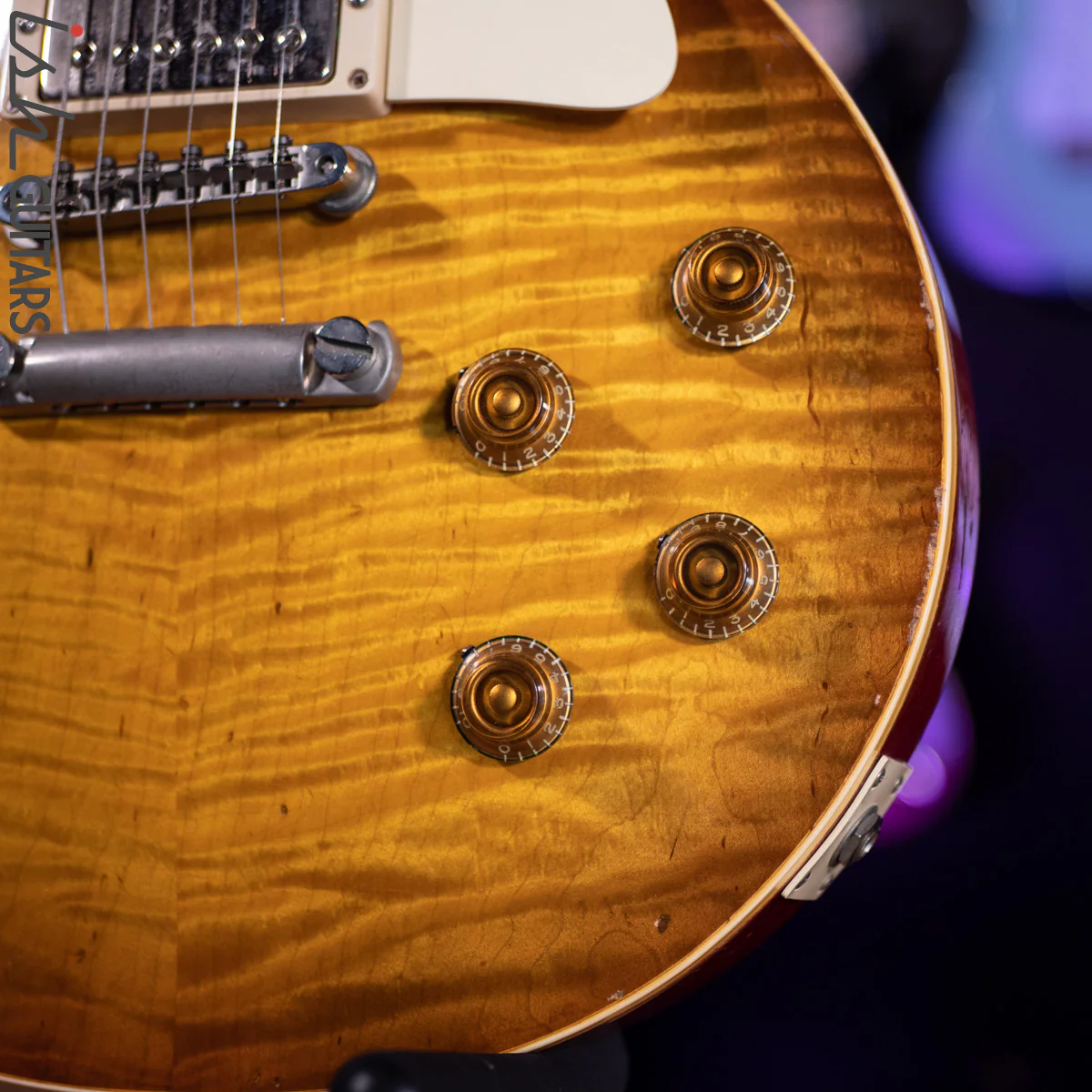 1990s Max Burst "Gibson" Les Paul Lemon Burst - Image 4