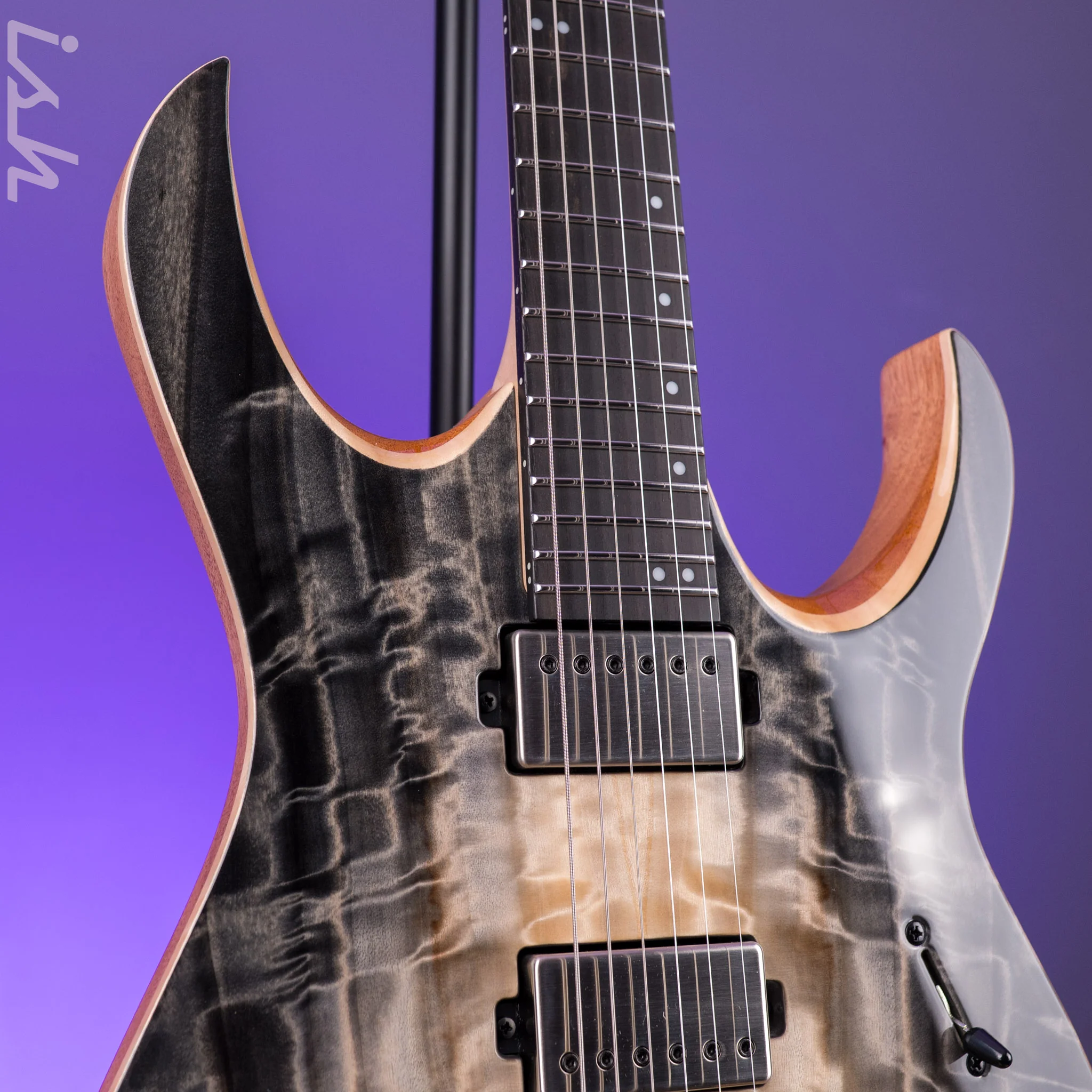 Mayones Duvell Elite 4EVER 6 Natural Fade Black Burst Out - Image 4
