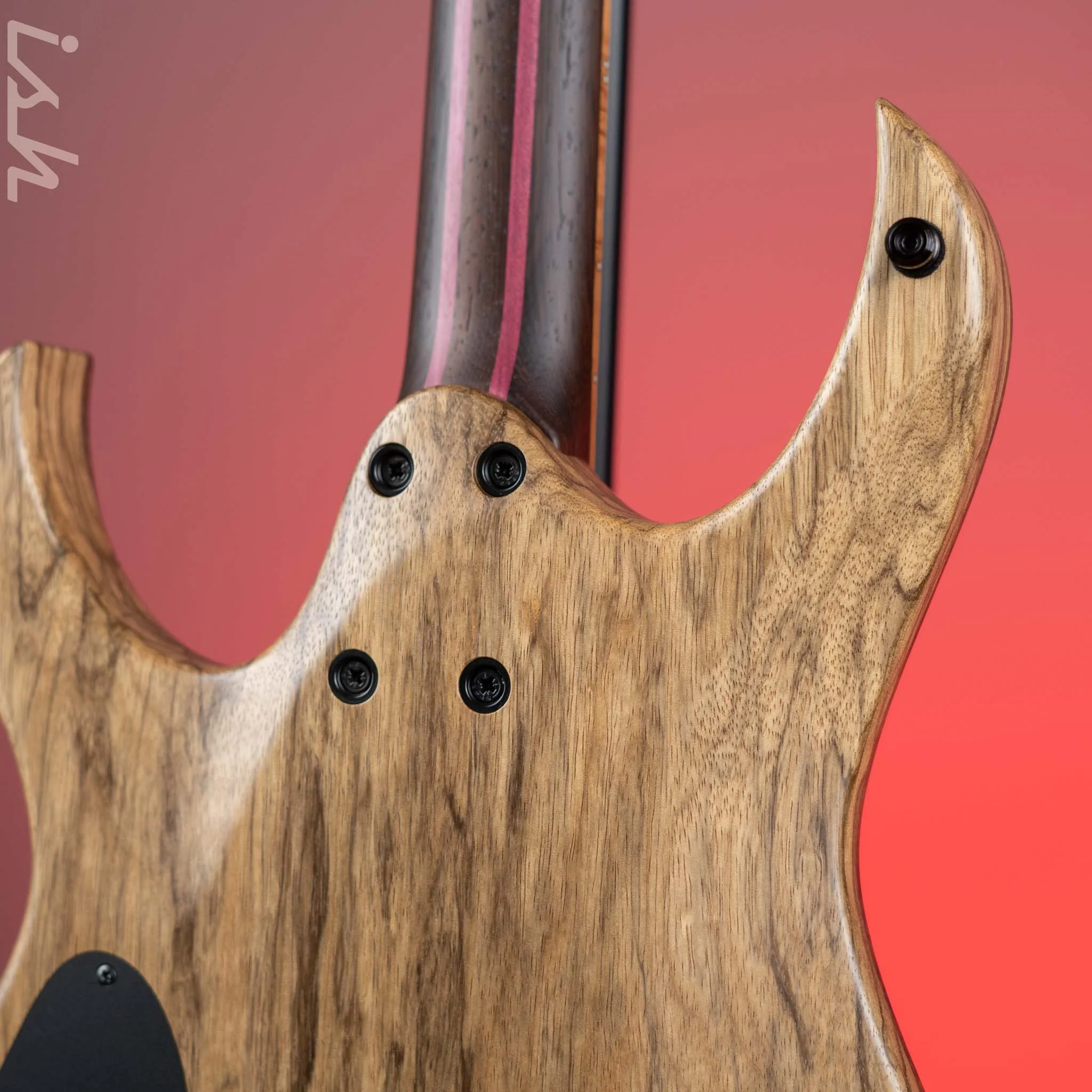 Mayones Duvell Elite 6 Master Grade Curly Walnut Natural NAMM 2024 - Image 8