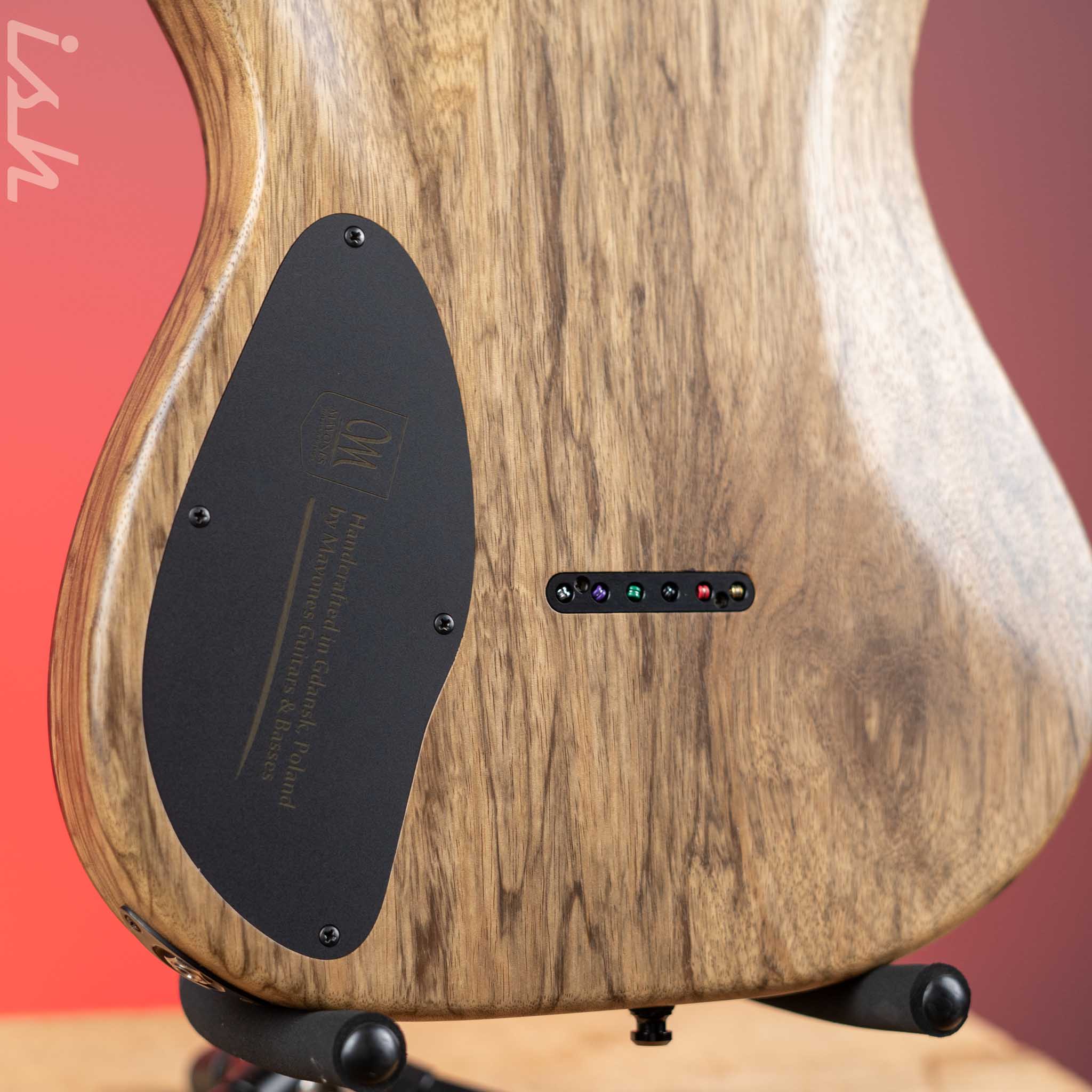 Mayones Duvell Elite 6 Master Grade Curly Walnut Natural NAMM 2024 - Image 9