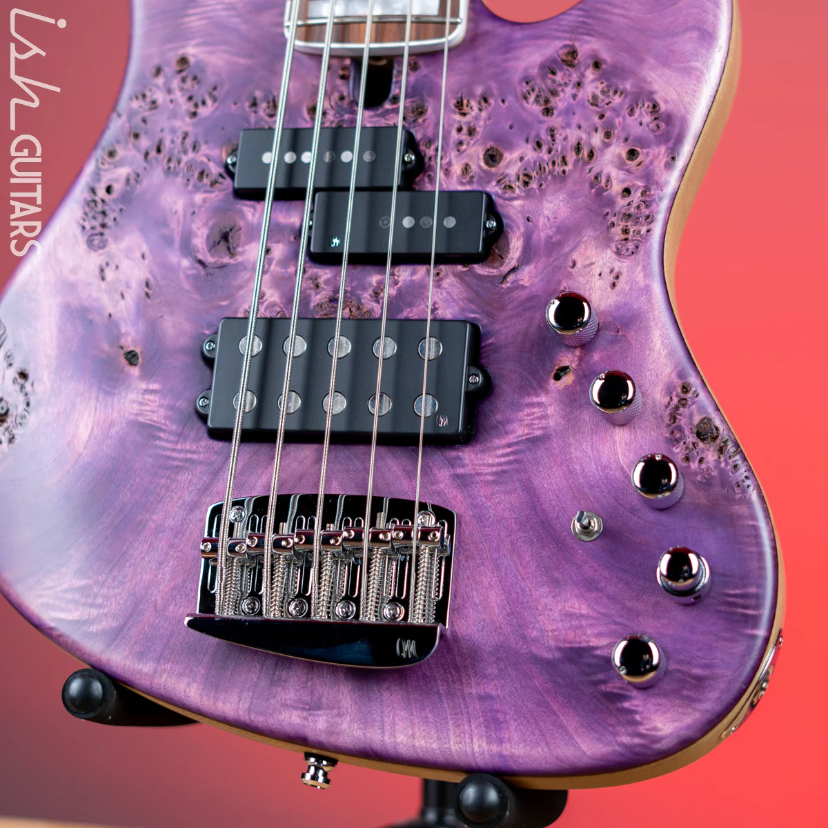 Mayones Jabba MalaMan 5 Federico Malaman Signature Bass Antique Violet Raw - Image 4