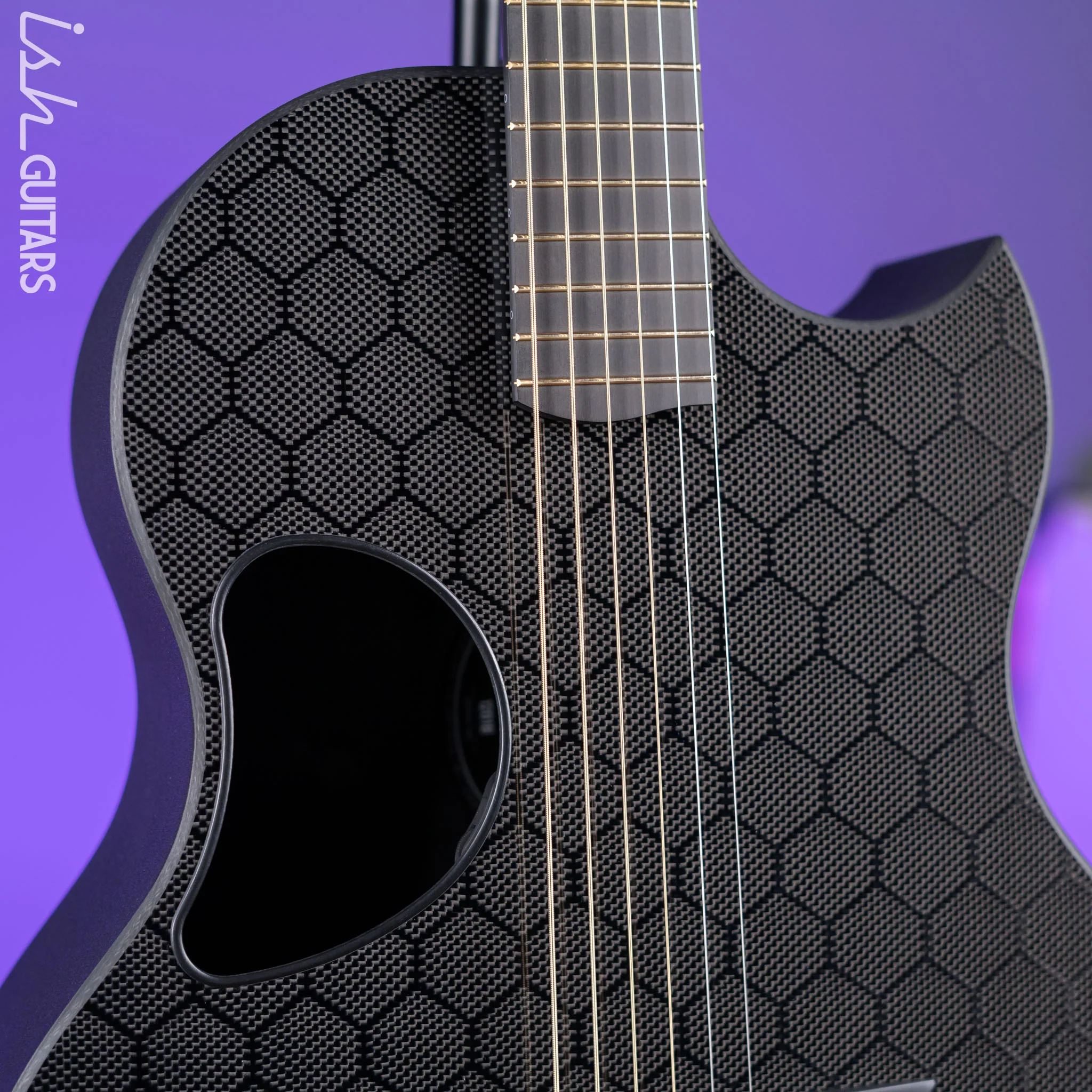 McPherson Sable Honeycomb Carbon Acoustic-Electric Guitar Black Hardware - Image 3