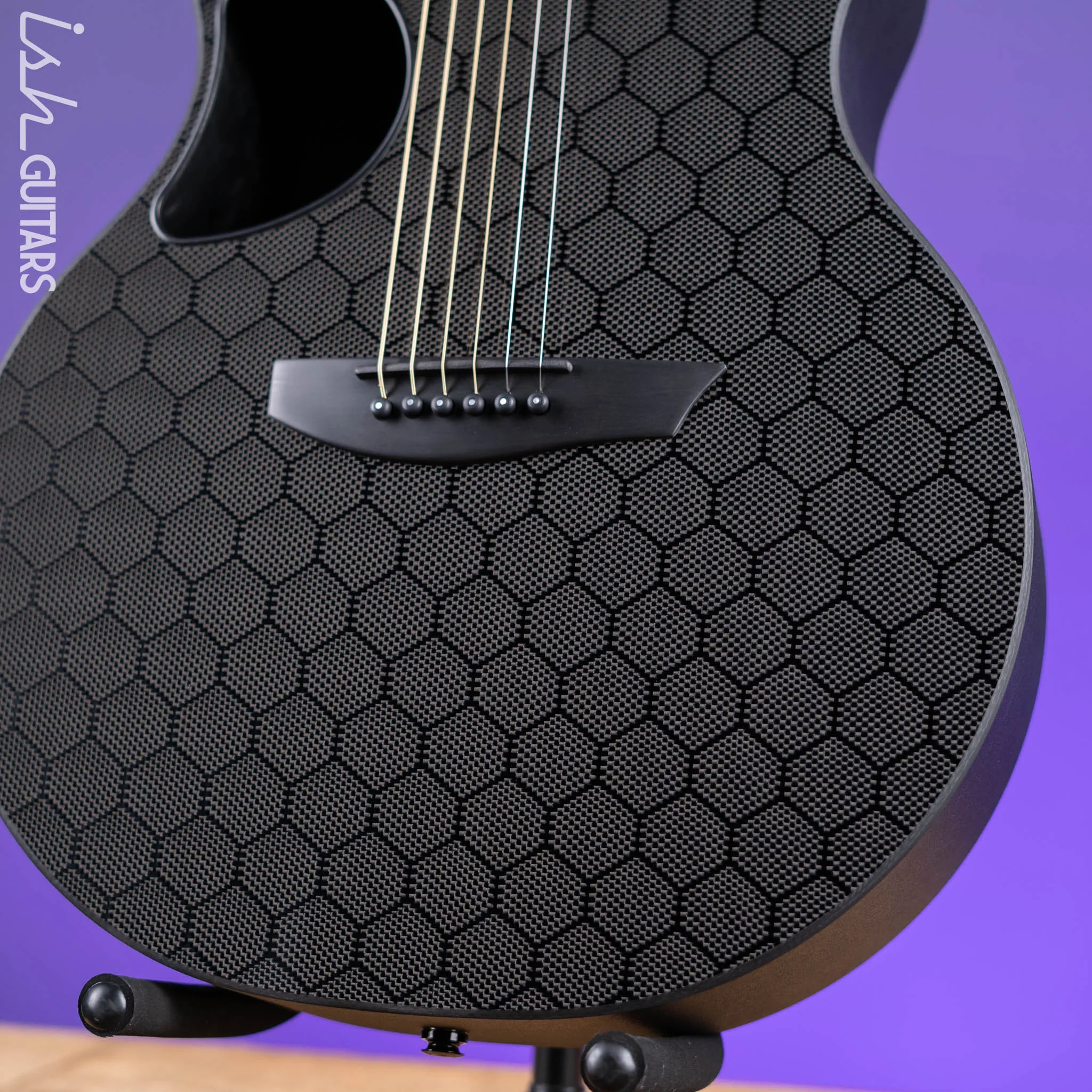 McPherson Sable Honeycomb Carbon Acoustic-Electric Guitar Black Hardware - Image 4