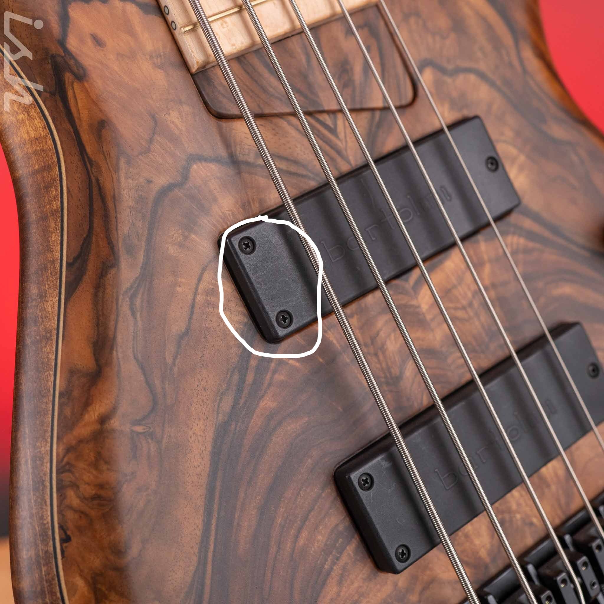 2023 MTD 535-24 5-String Bass NAMM Brown Walnut on Flamed Sycamore - Image 5