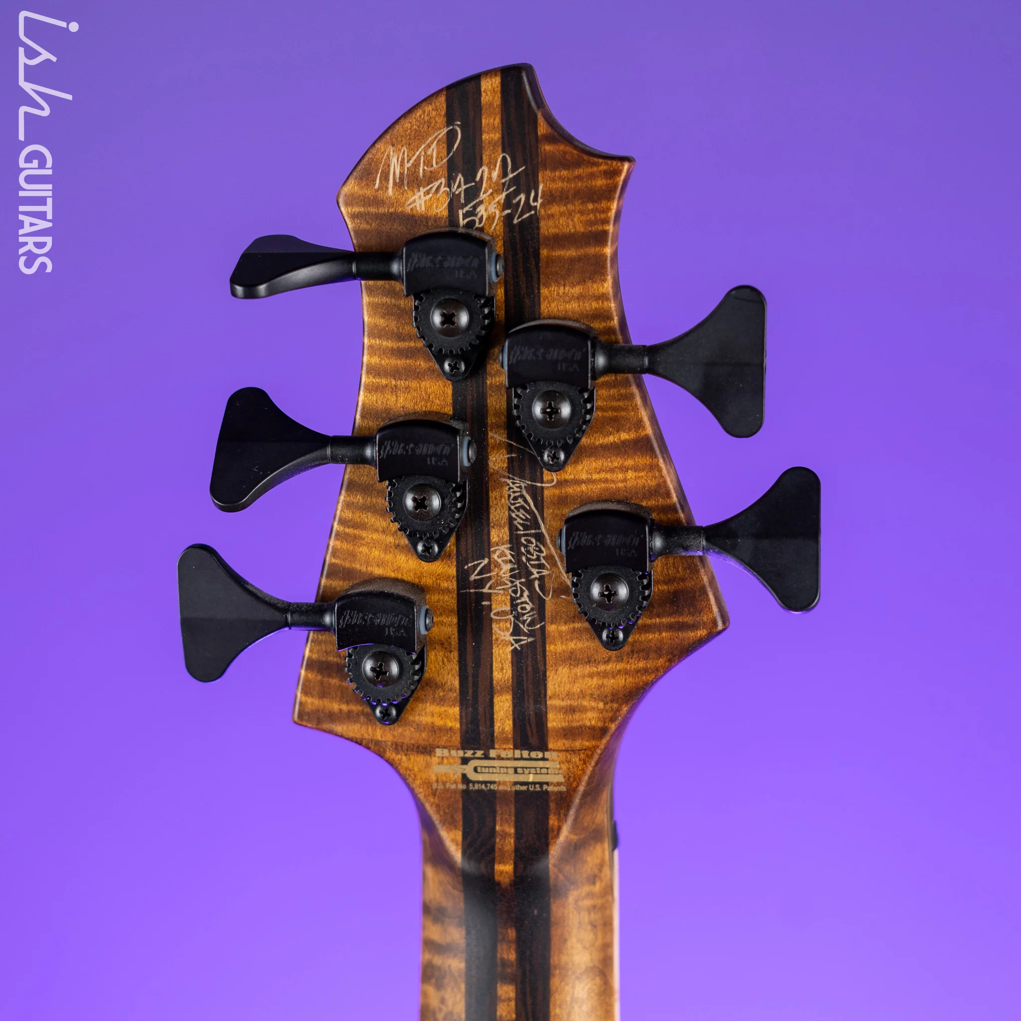 MTD 535-24 5-String Bass NAMM Brown Walnut on Flamed Sycamore - Image 10