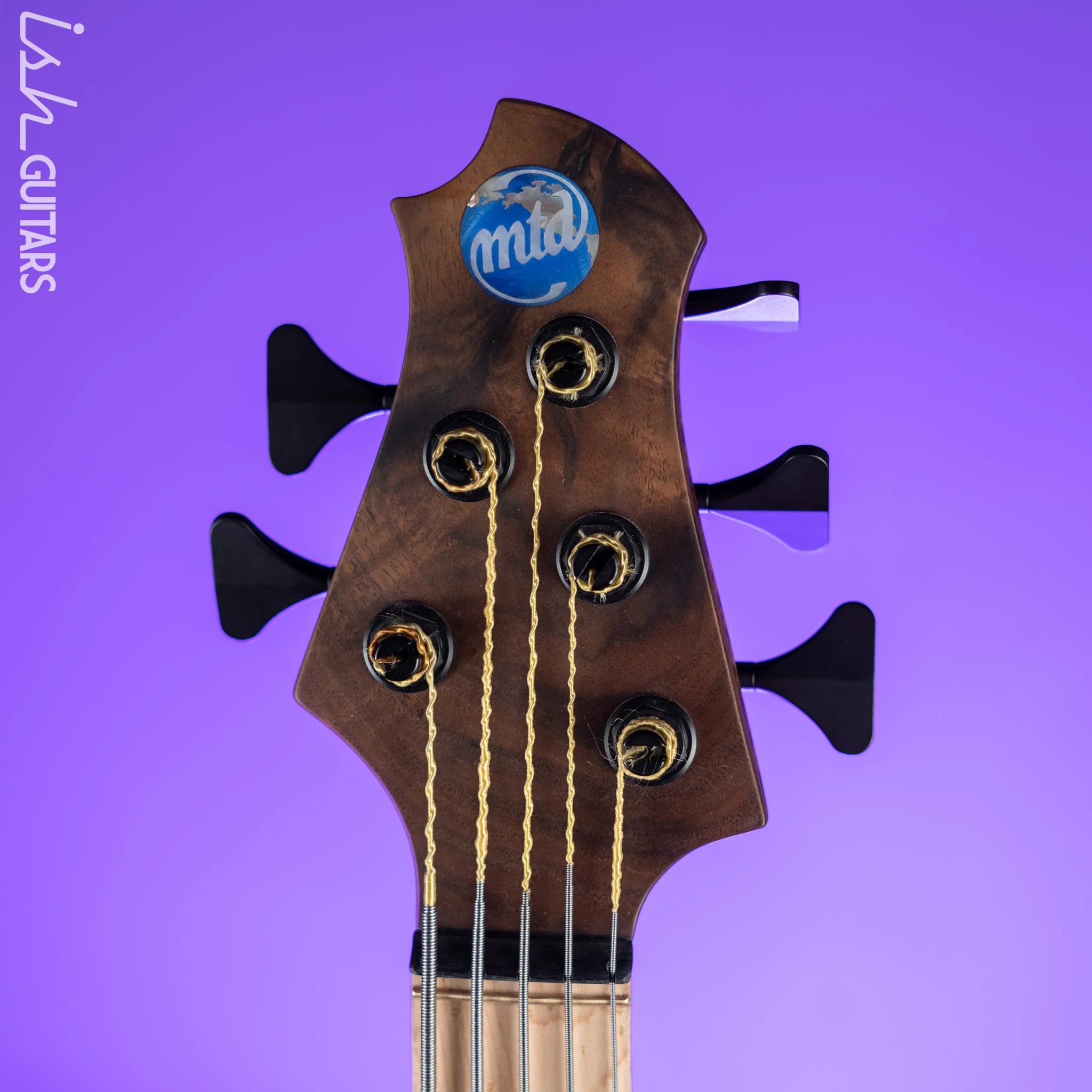 MTD 535-24 5-String Bass NAMM Brown Walnut on Flamed Sycamore - Image 5