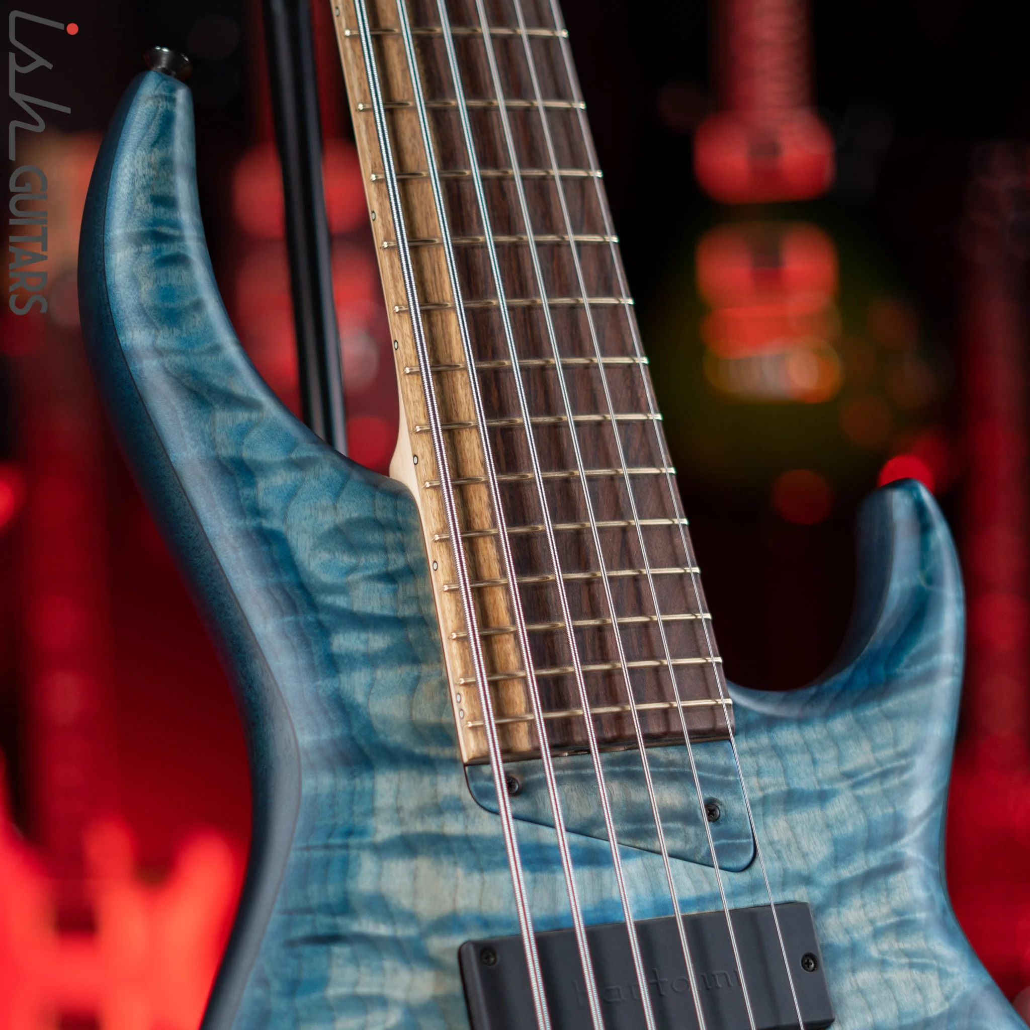 MTD 635-24 6-String Bass Quilt Maple Blue Burst Satin - Image 3