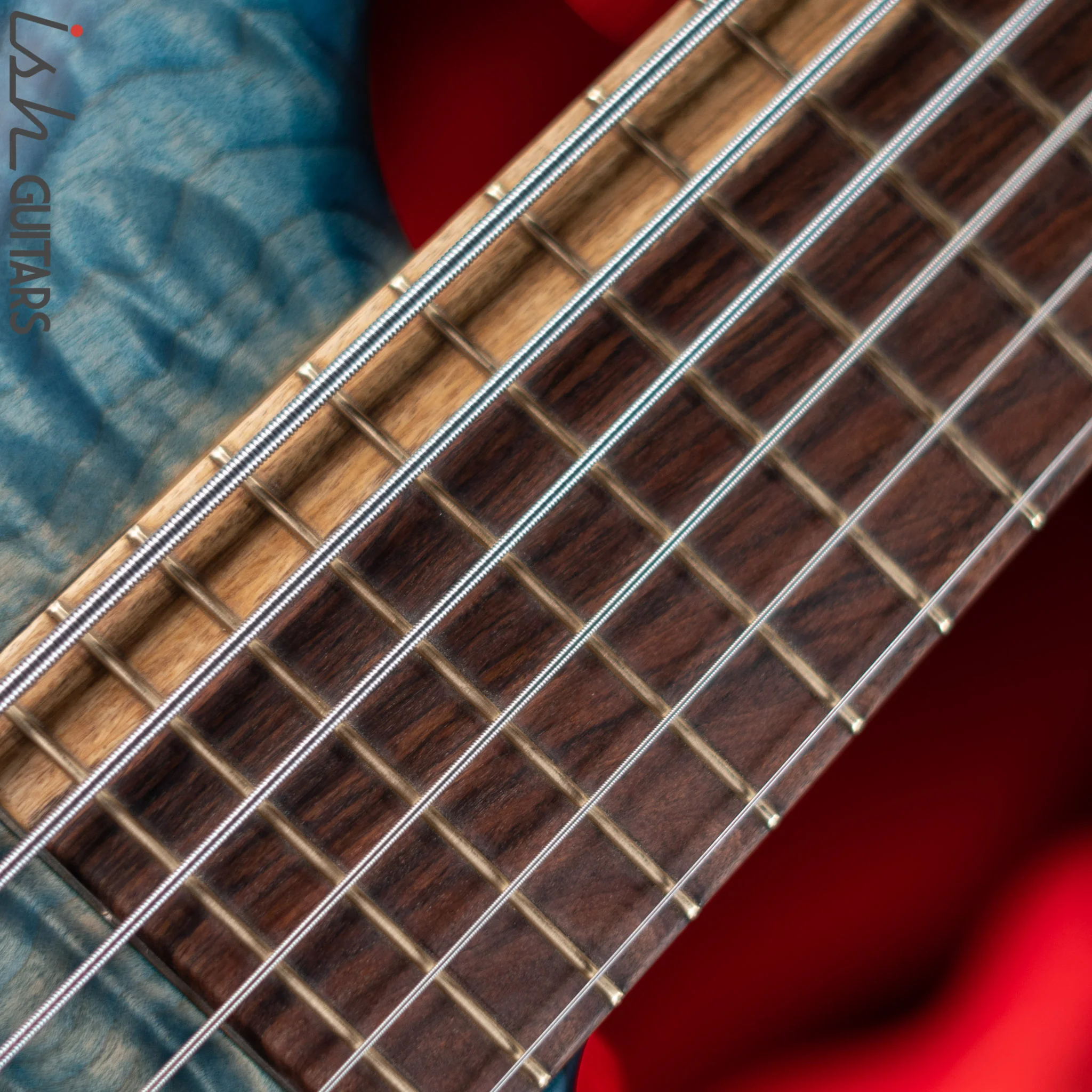 MTD 635-24 6-String Bass Quilt Maple Blue Burst Satin - Image 5