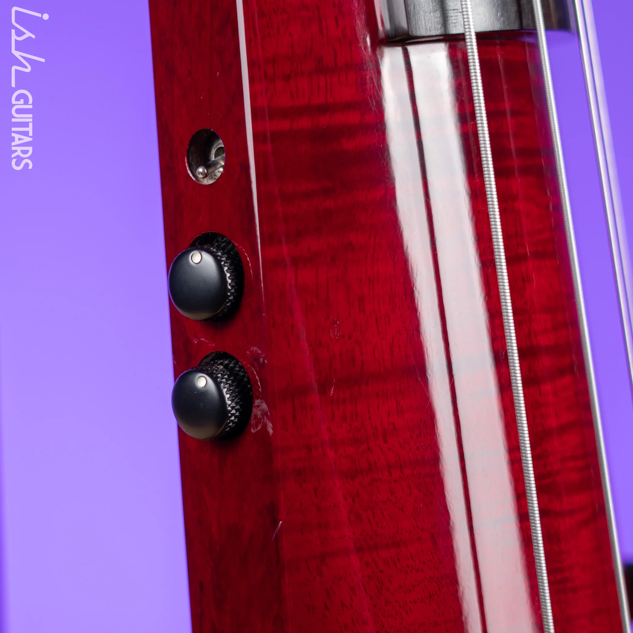 NS Design WAV4 Electric Upright Bass - Transparent Red - Image 3