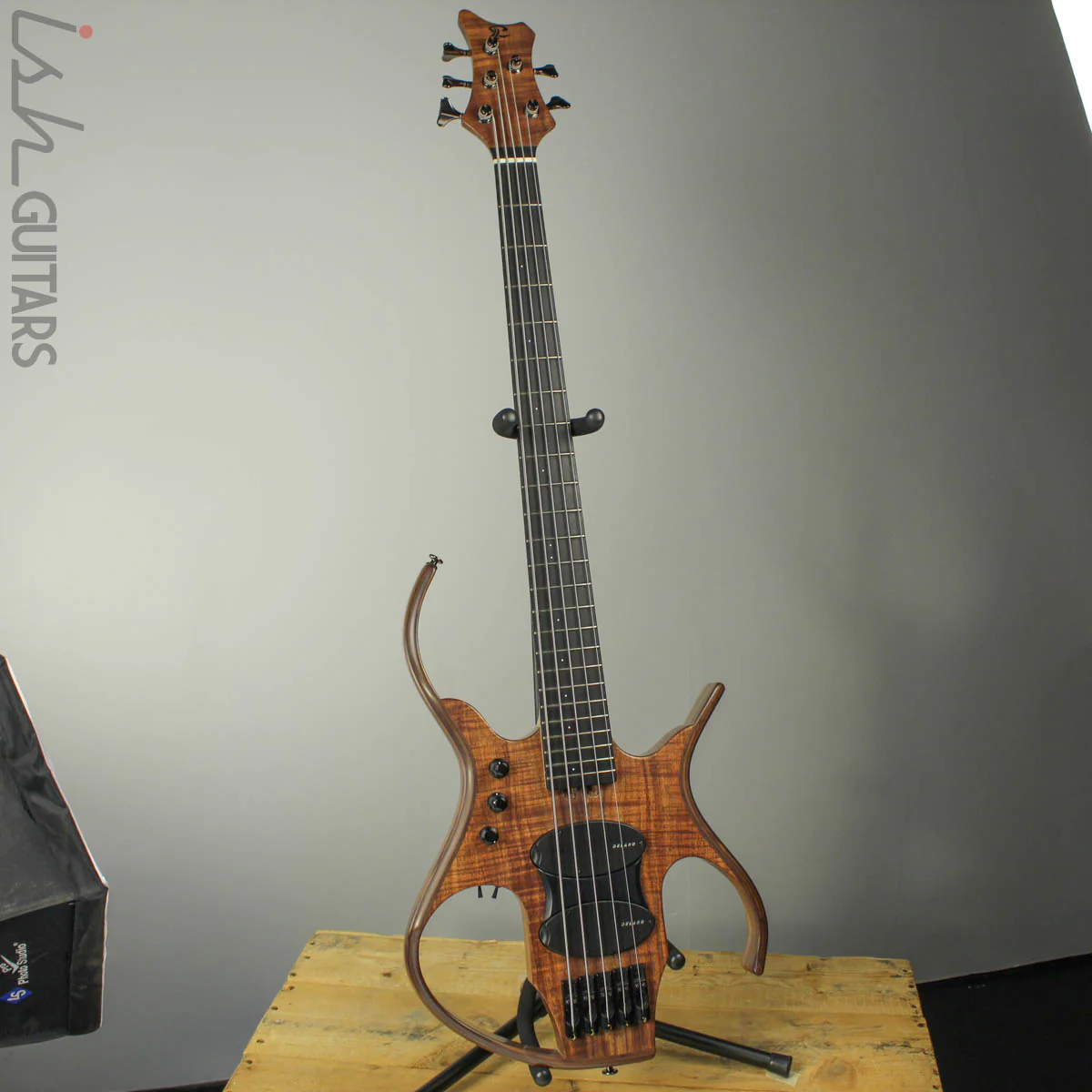 Paul Lairat Stega Luxe 5 String Koa Bass Guitar - Image 2