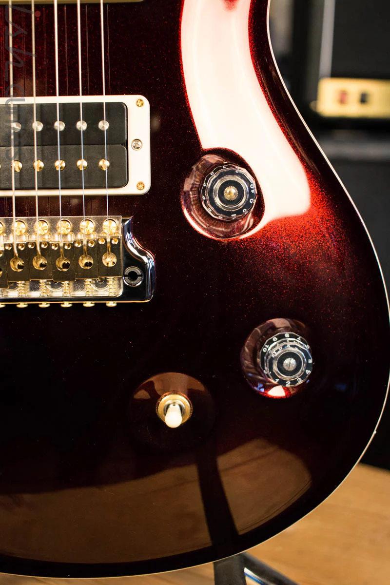 Paul Reed Smith Custom 24 Custom Color Candy Apple Red w/ Gold Hybrid Hardware Artist Pack Inlays Flame Maple Neck and Ziricote Fretboard - Image 4