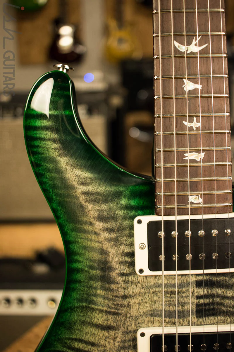 2018 PRS Paul Reed Smith Custom 24 Evergreen Charcoal Burst Pattern Thin - Image 3