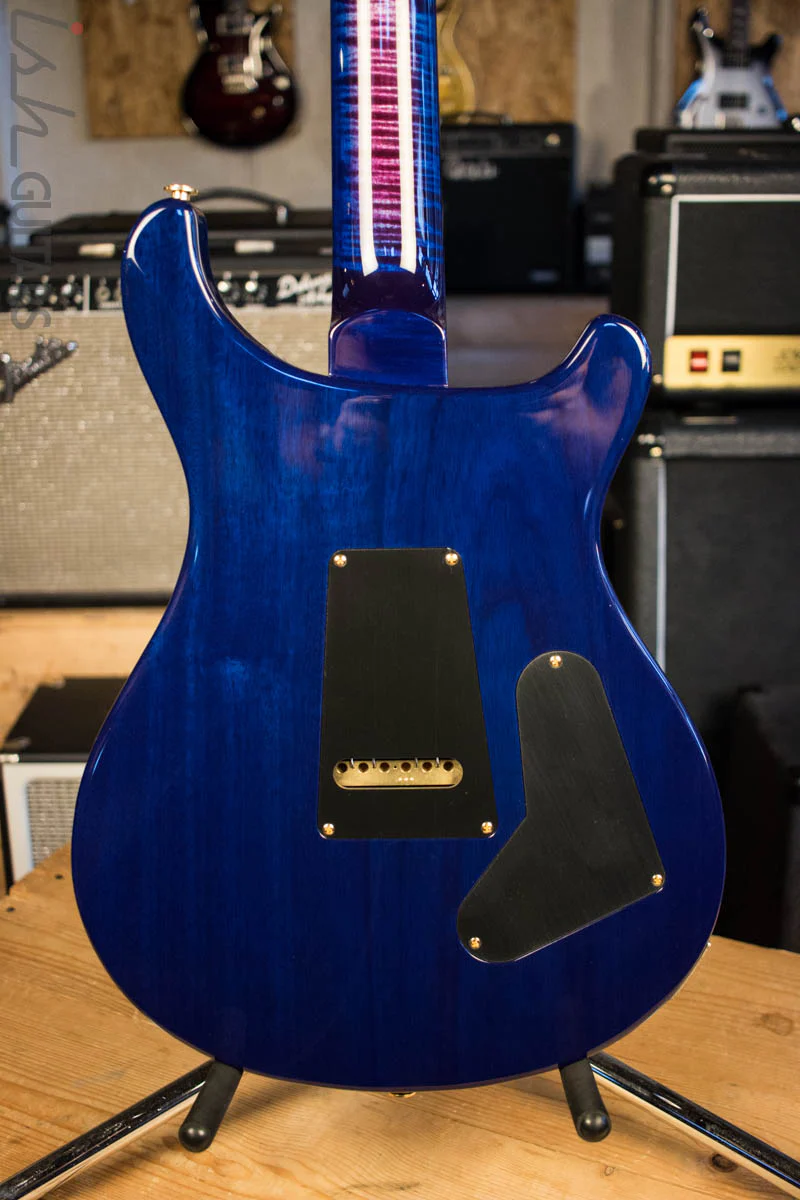Paul Reed Smith Custom 24 Lefty Custom Color Violet Blue Burst Hybrid Gold Hardware Flame Maple Neck Ebony Board - Image 7