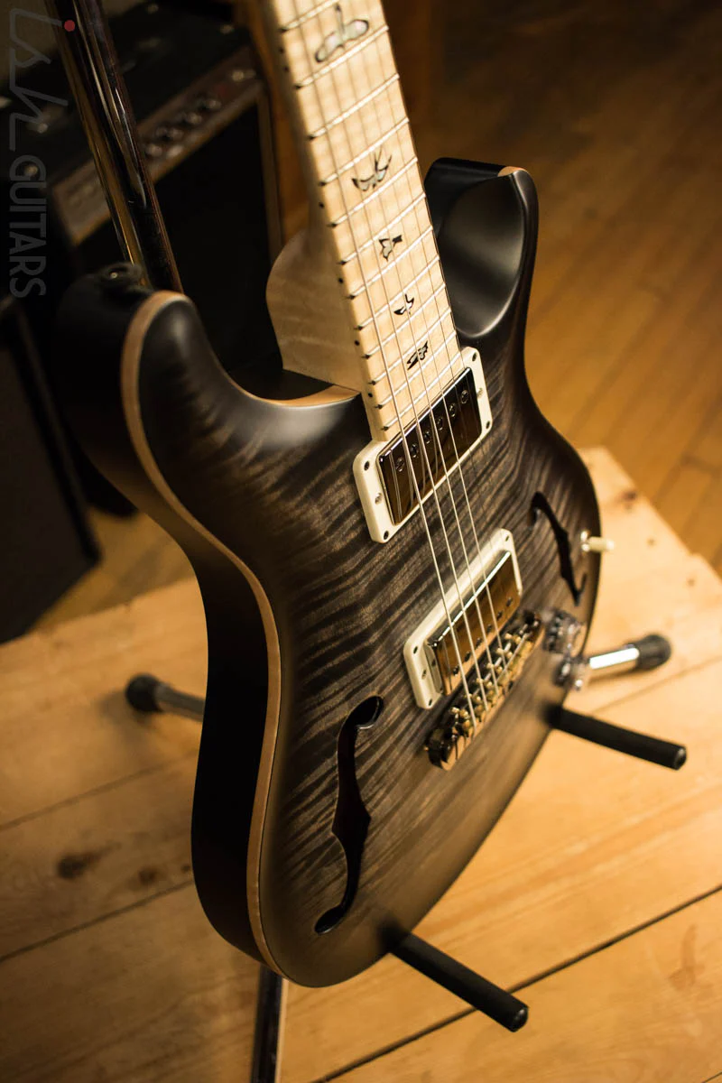 Paul Reed Smith Wood Library Hollowbody I Satin Charcoalburst with Maple Neck - Image 6