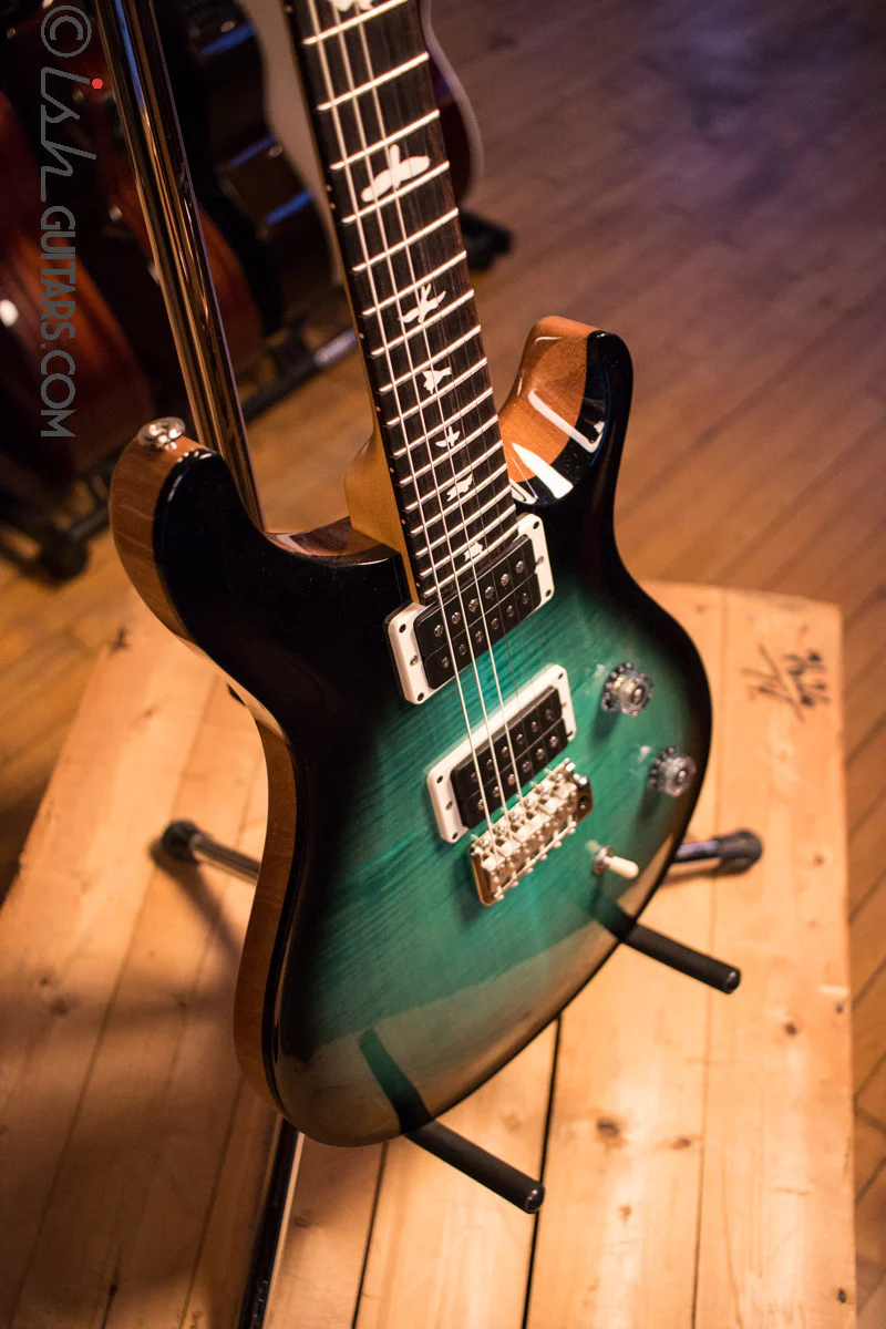 Paul Reed Smith PRS CE24 Custom Color Teal Burst Natural Back Electric Guitar - Image 10