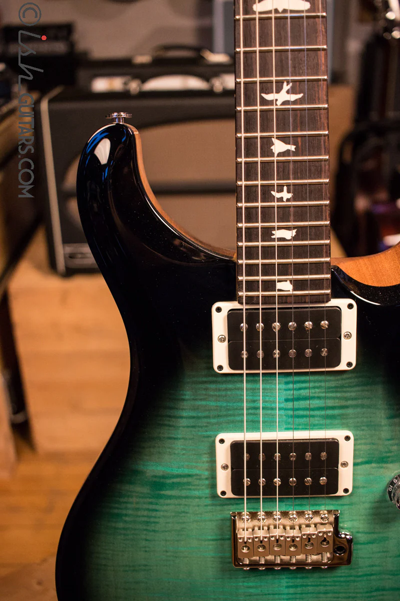 Paul Reed Smith PRS CE24 Custom Color Teal Burst Natural Back Electric Guitar - Image 3