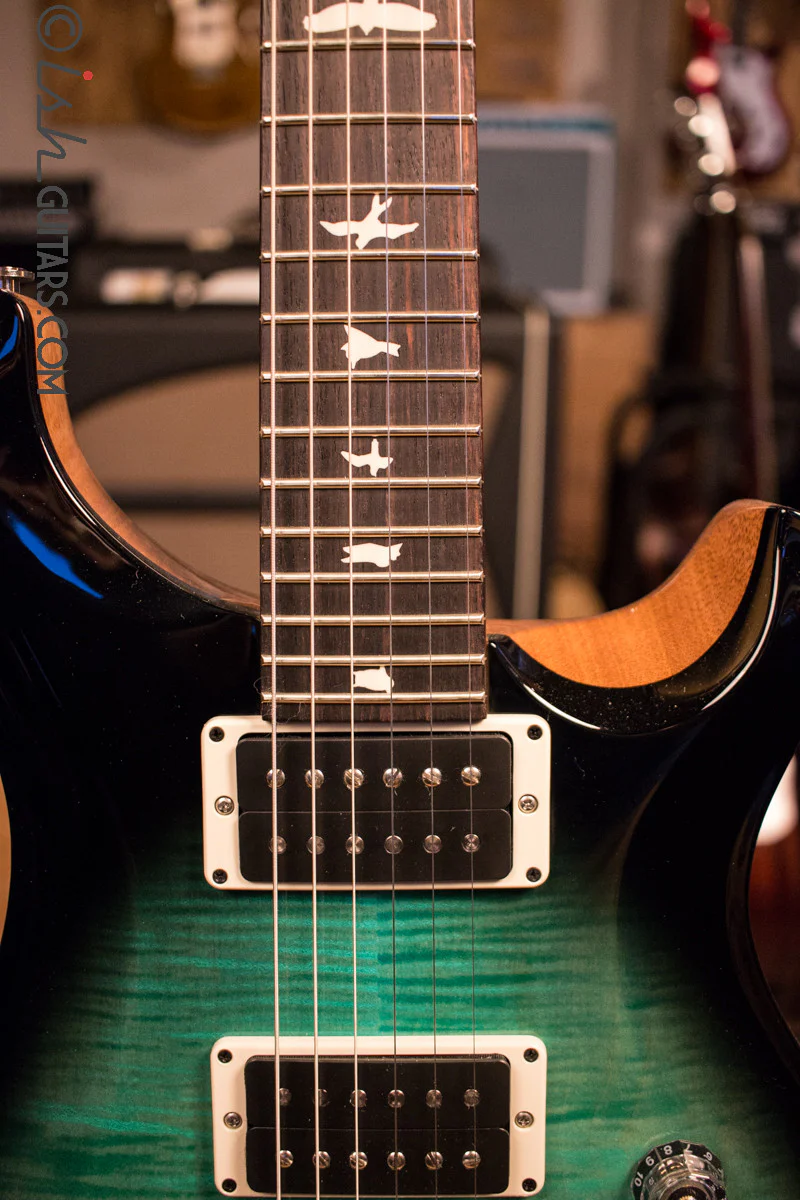 Paul Reed Smith PRS CE24 Custom Color Teal Burst Natural Back Electric Guitar - Image 4