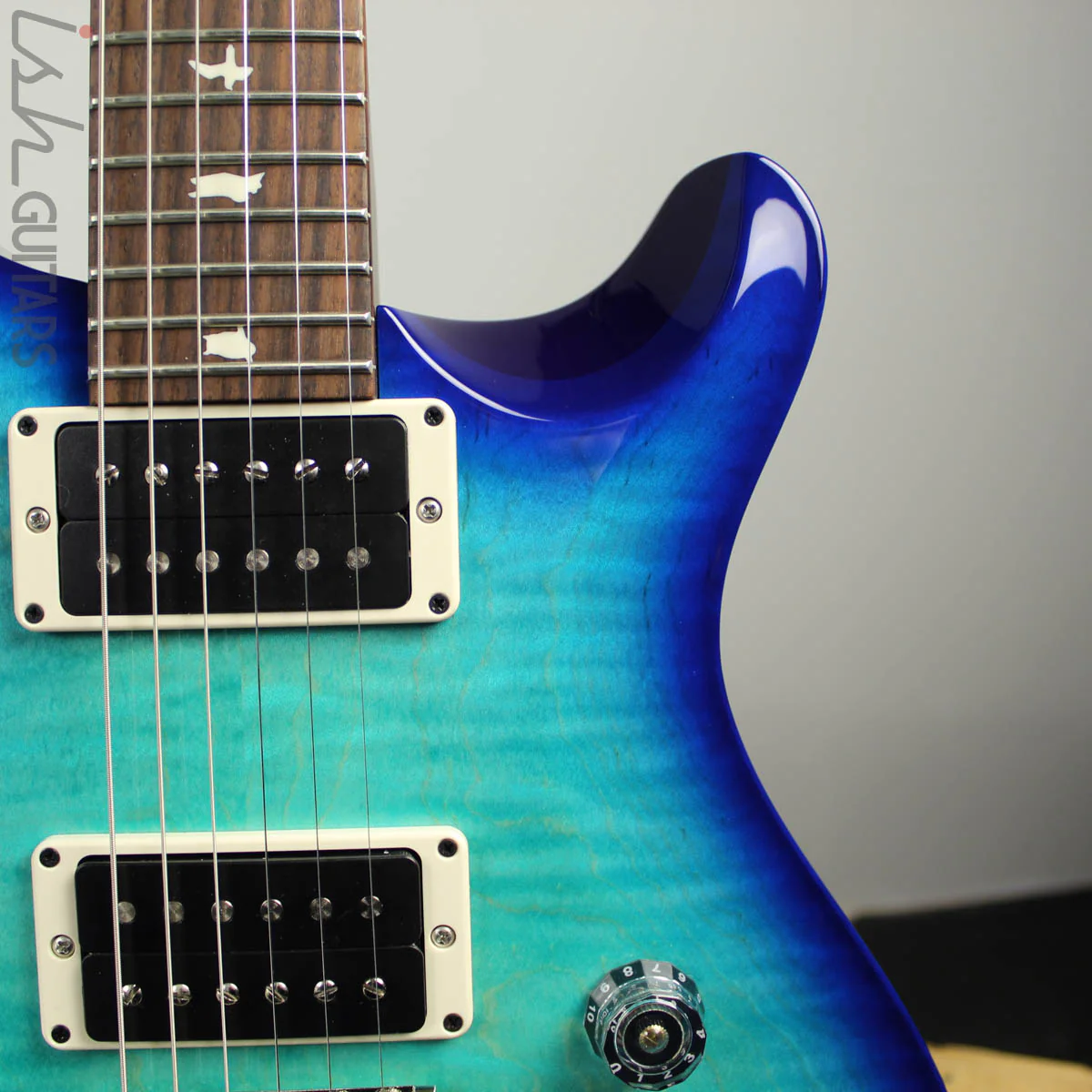 Paul Reed Smith PRS CE24 Semi-Hollow Blue Matteo w/ Painted Neck - Image 3