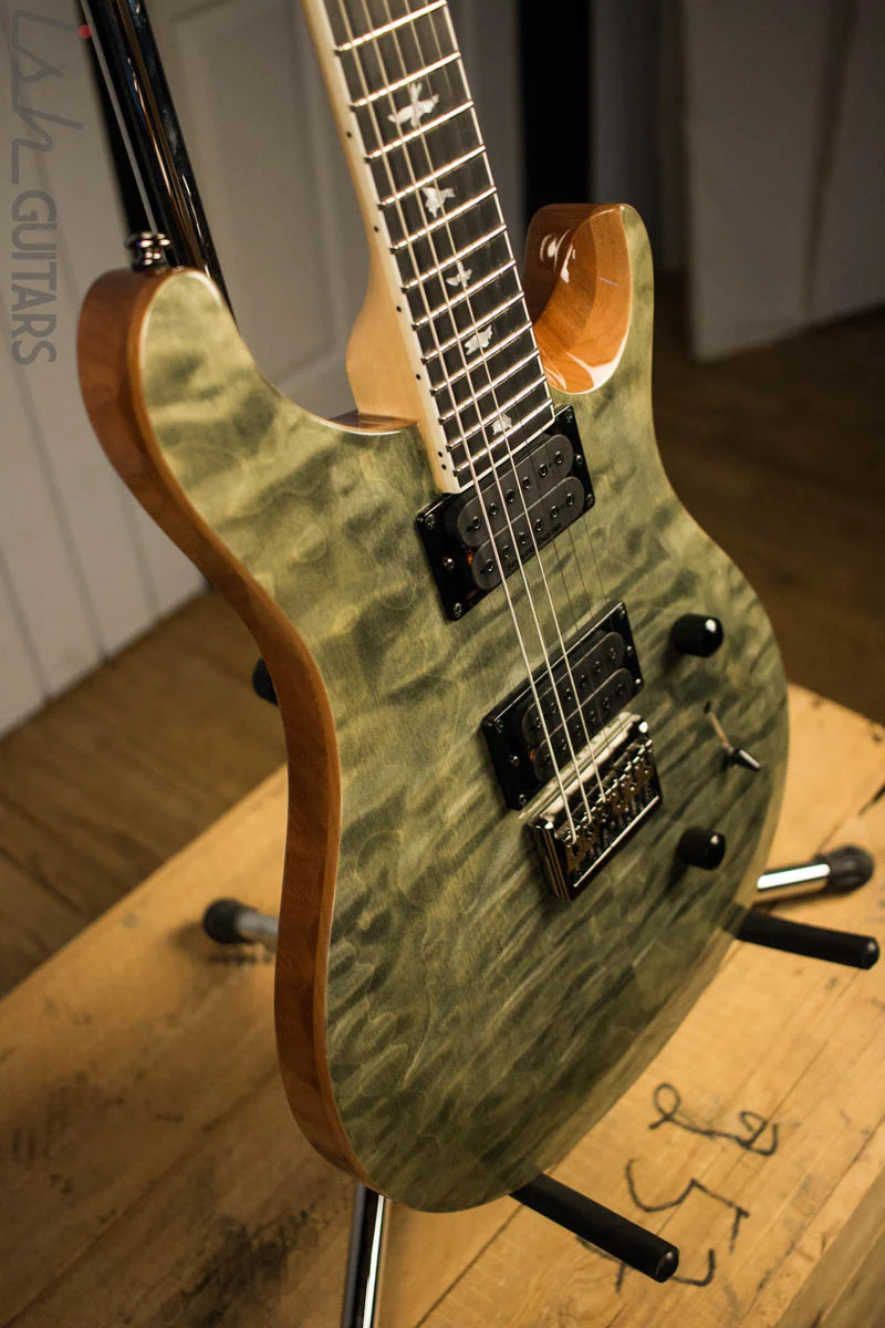 Paul Reed Smith PRS Mark Holcomb SE Quilted Maple Trampas Green Ish Guitars Exclusive #16 - Image 6