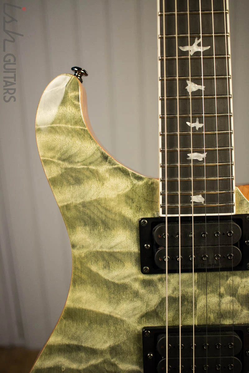 Paul Reed Smith PRS Mark Holcomb SE Quilted Maple Trampas Green Ish Guitars Exclusive #20 (DEMO) - Image 3