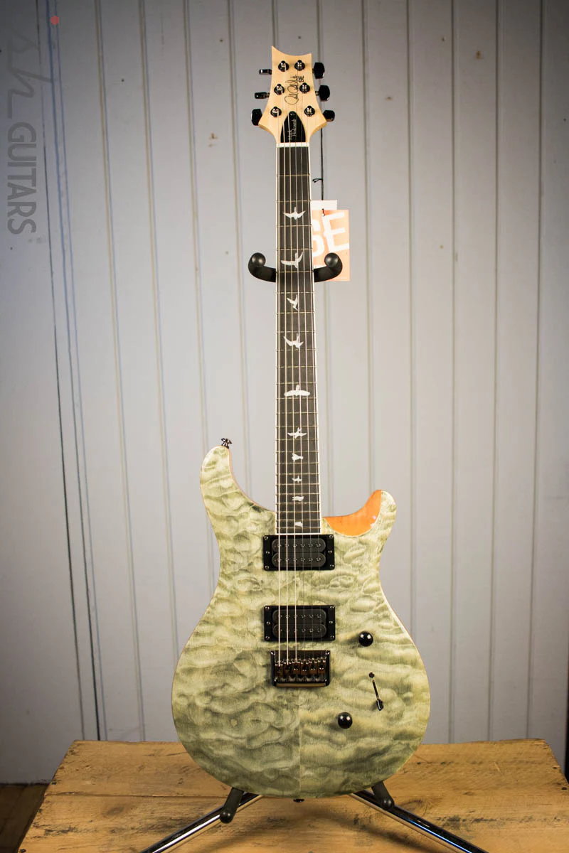 Paul Reed Smith PRS Mark Holcomb SE Quilted Maple Trampas Green Ish Guitars Exclusive #15 (DEMO VIDEO) - Image 2