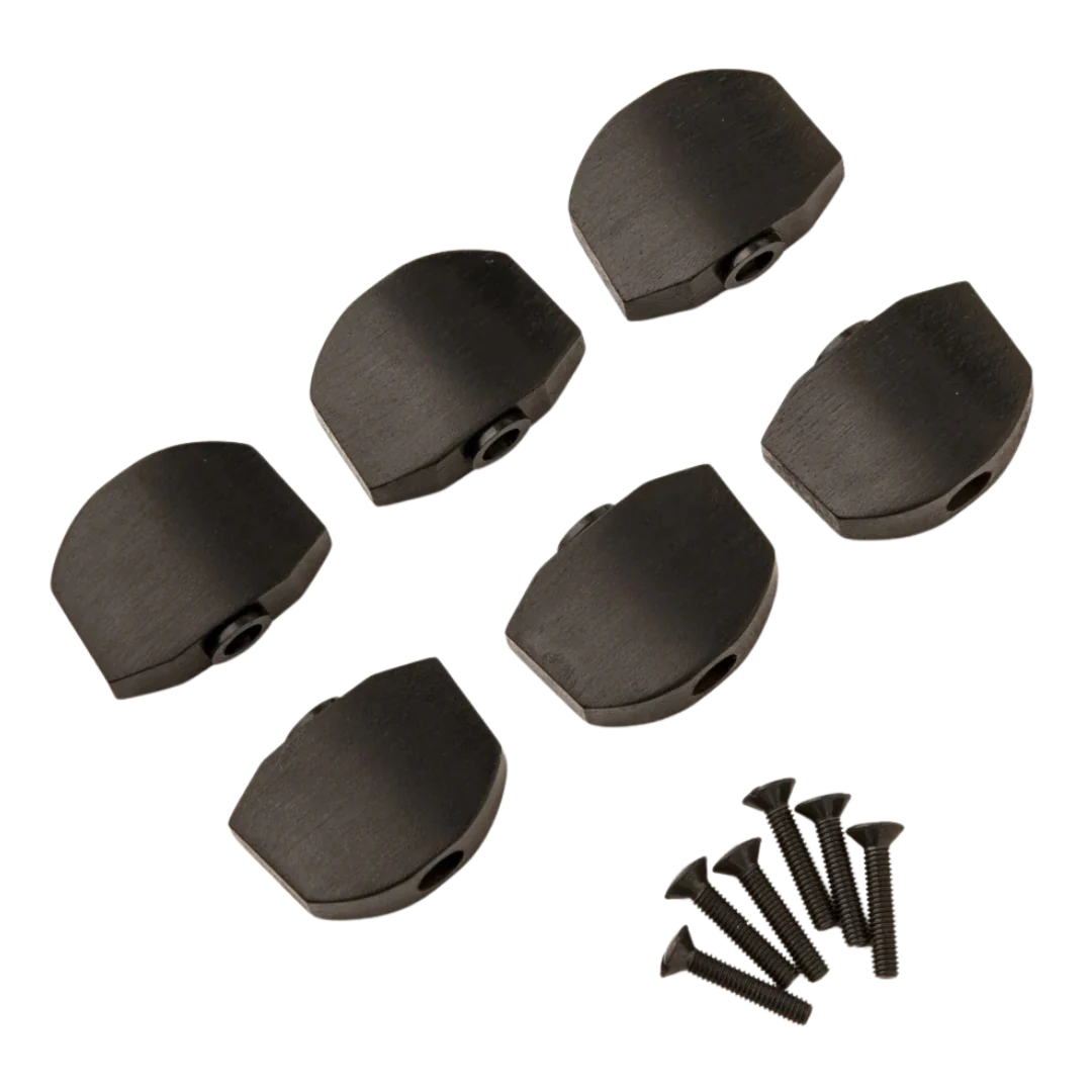 PRS Tuner Buttons for Phase III Locking Tuners Ebony Set of Six