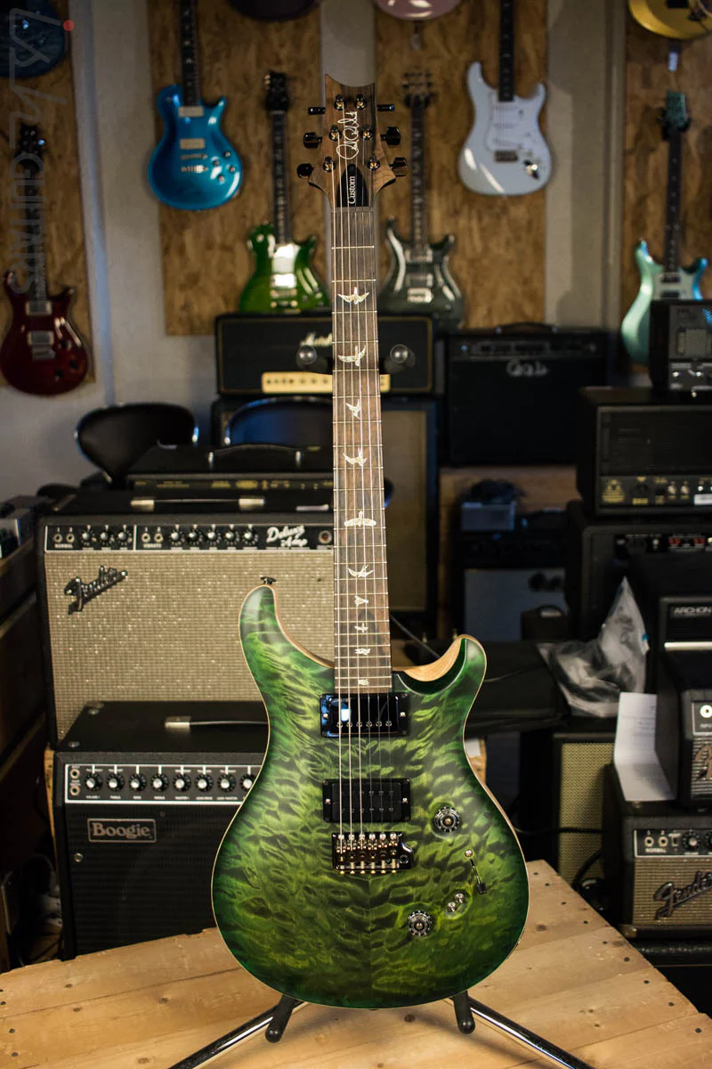 Paul Reed Smith Wood Library Satin Jade Green Burst Quilted Maple 10 Top Custom 24-08 - Image 2