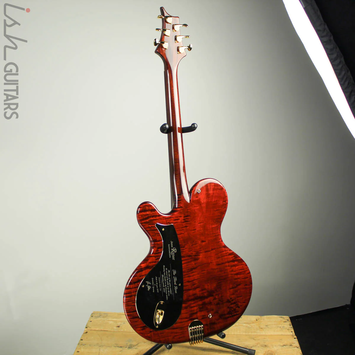 NAMM 2018 Jens Ritter The Third Rose Princess Isabella Guitar Quilted Maple 24K Gold Inlays - Image 7