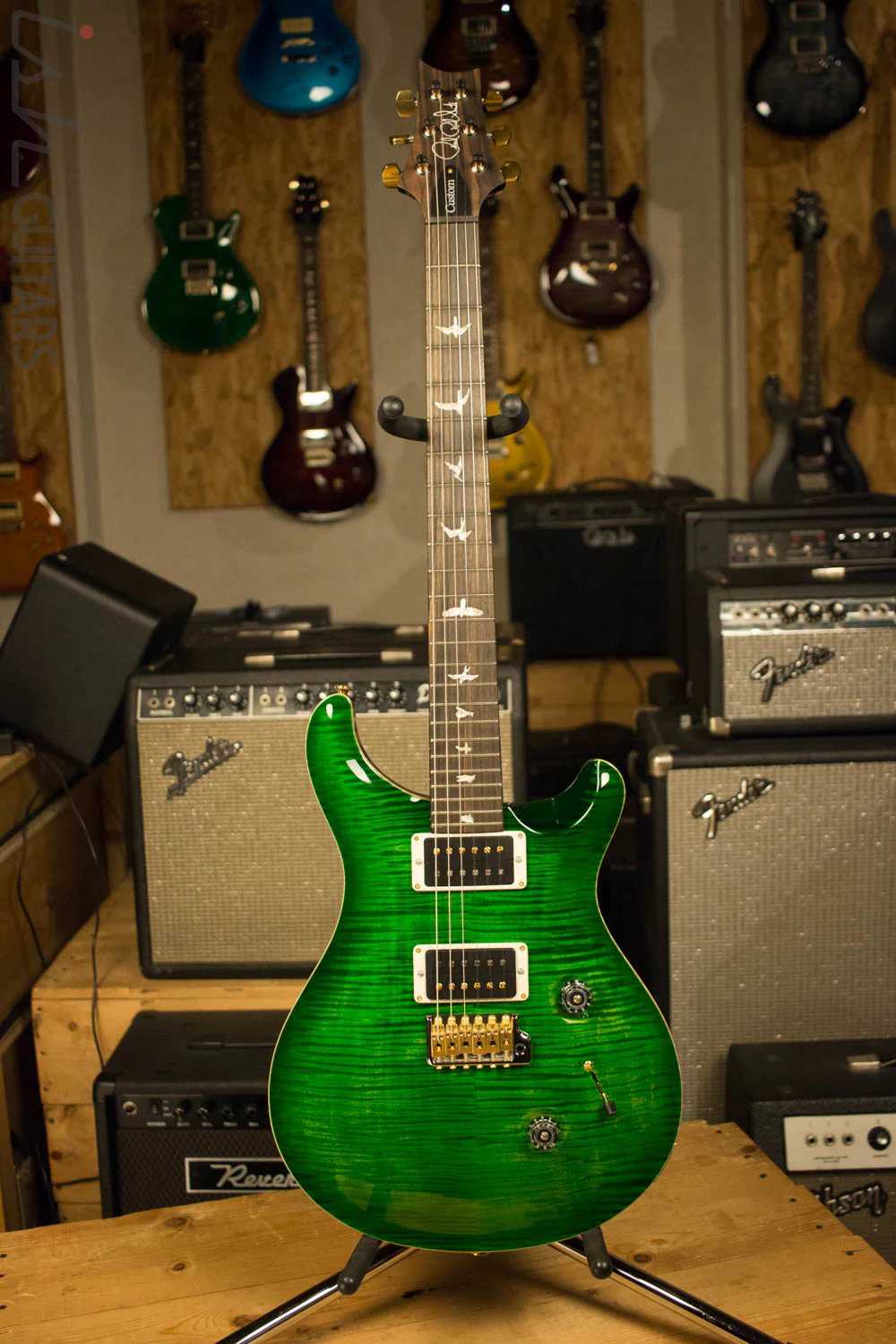 2017 Paul Reed Smith PRS Custom 24 Flamed Maple Neck! 10 Top Eriza Verde - Image 2