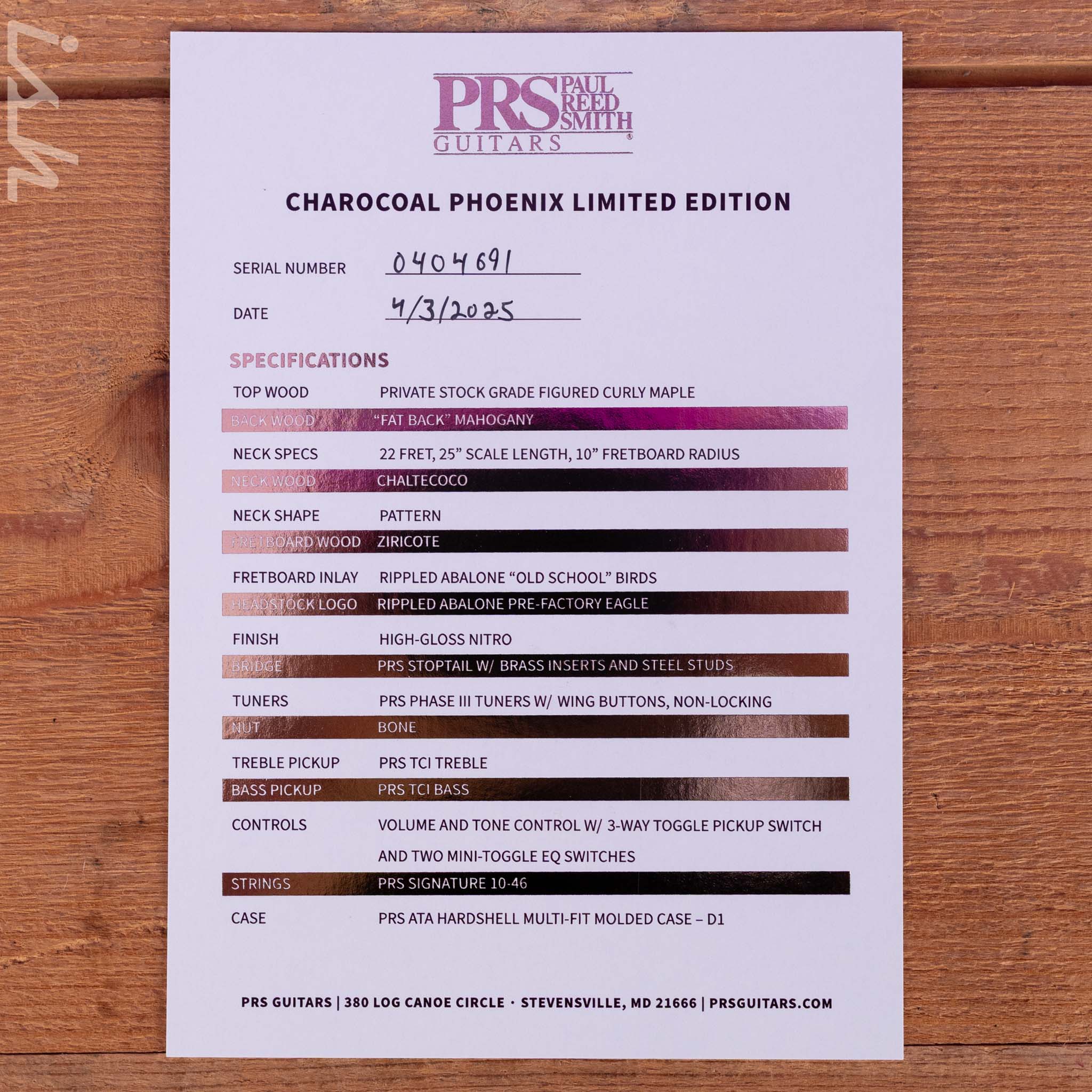 PRS 40th Anniversary Charcoal Phoenix Limited Edition - Image 14