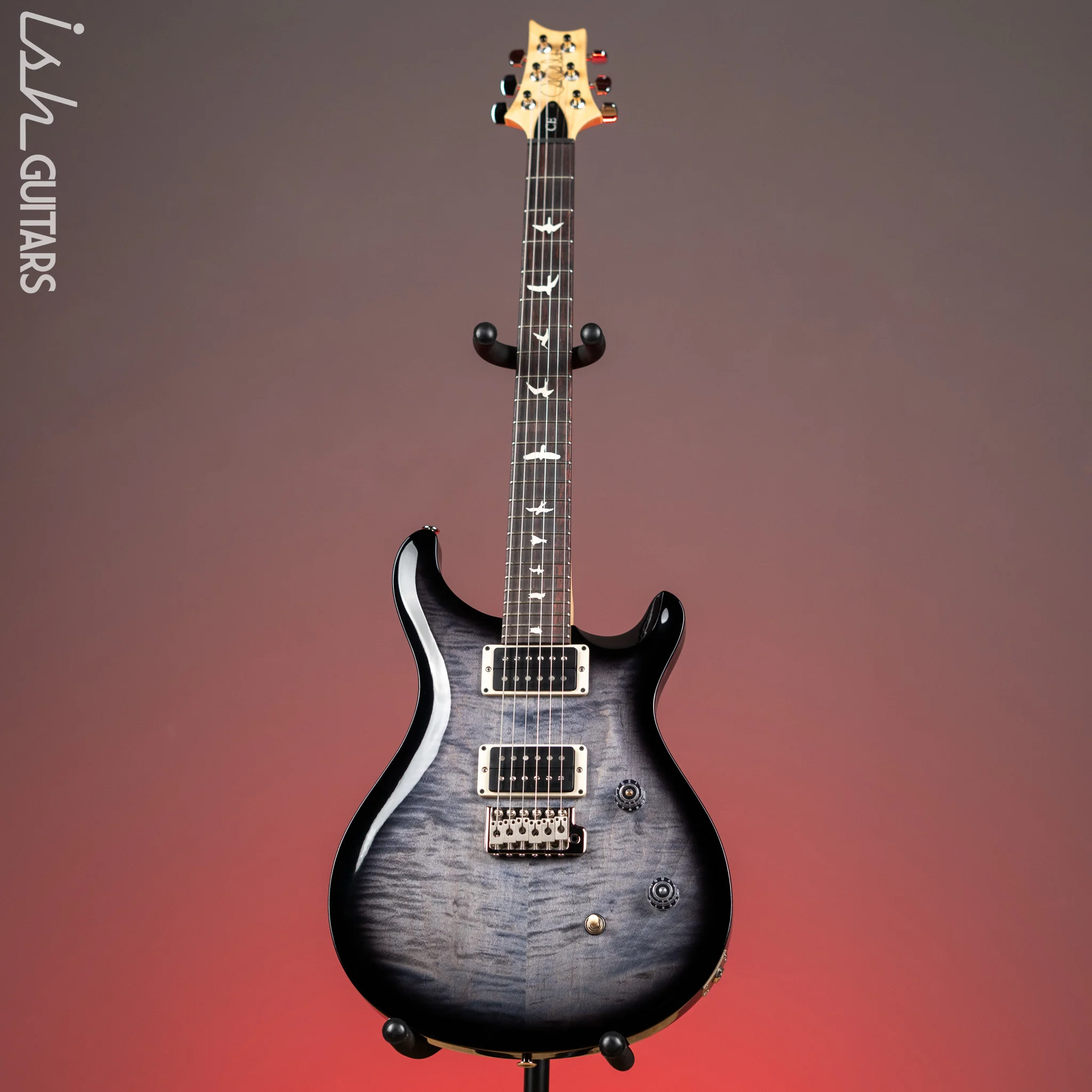 PRS CE 24 Custom Color Faded Purple Mist w/ Black Wrap Burst - Image 2