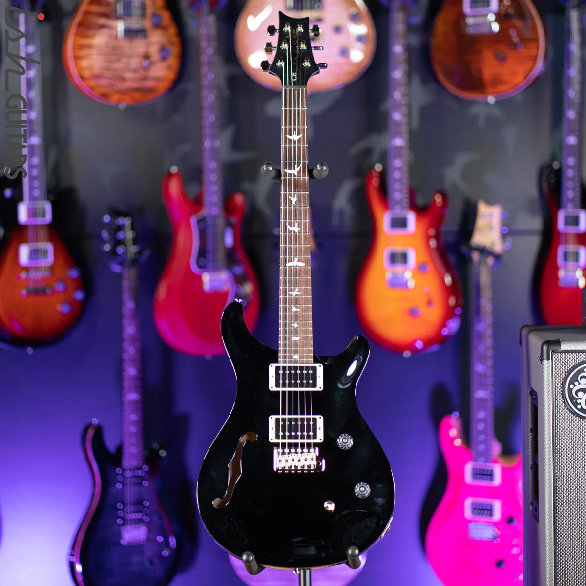 2021 PRS CE 24 Semi-Hollow Electric Guitar Black - Image 2