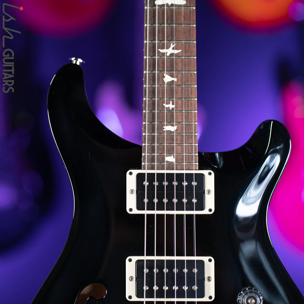 2021 PRS CE 24 Semi-Hollow Electric Guitar Black - Image 3