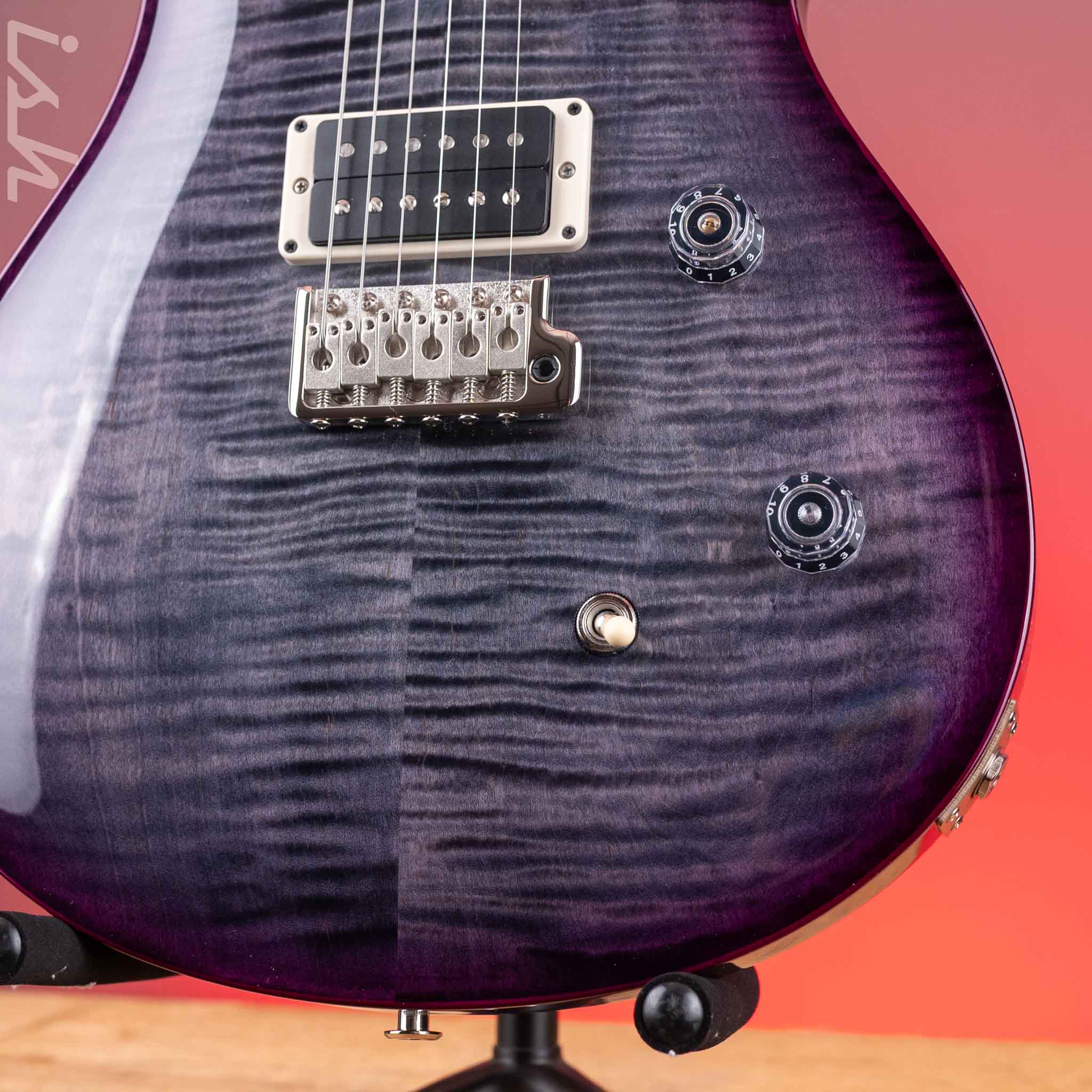 PRS CE 24 Electric Guitar - Faded Gray Black Purple Wraparound Smokeburst - Image 5