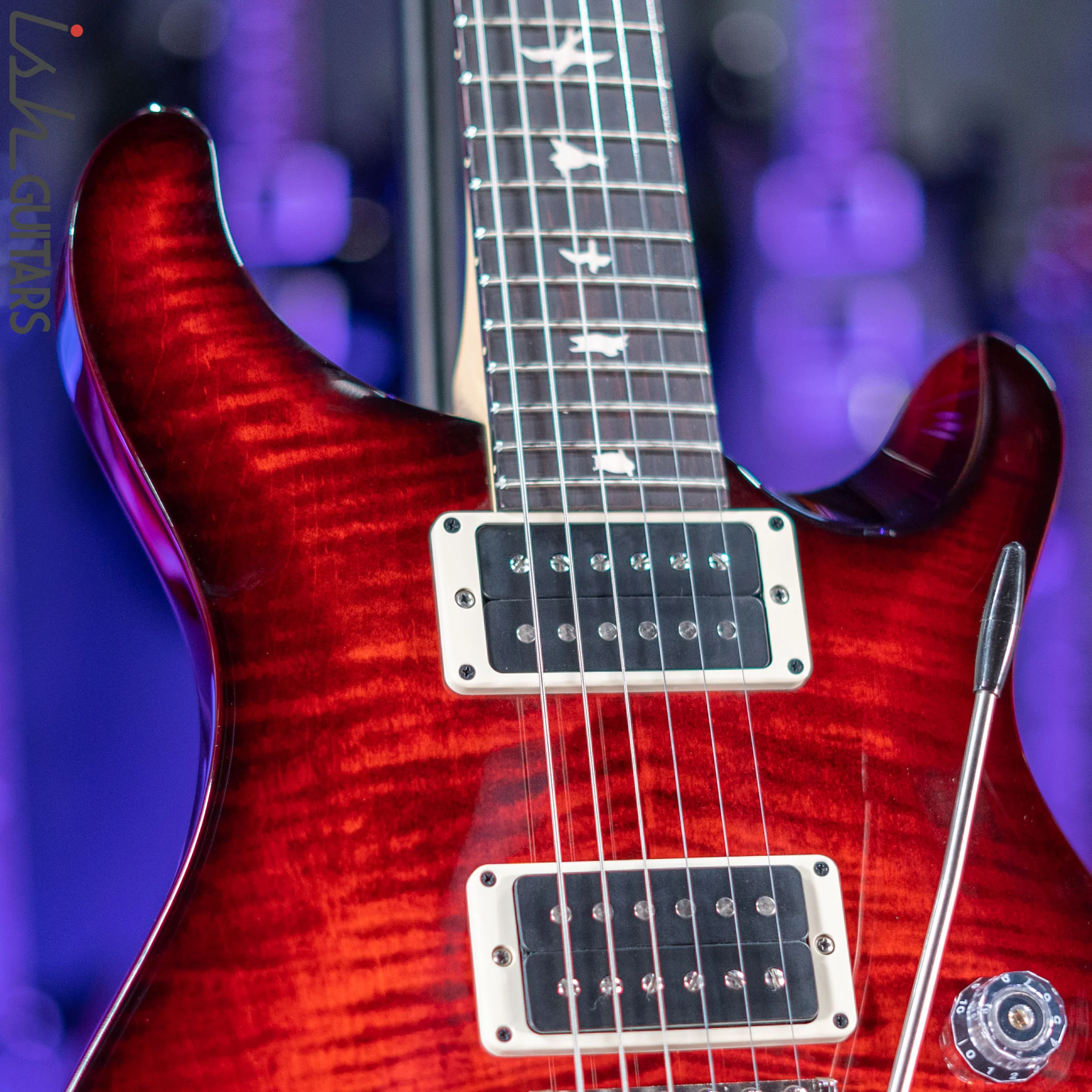 PRS CE 24 Electric Guitar Fire Red Burst Red Binding - Image 3