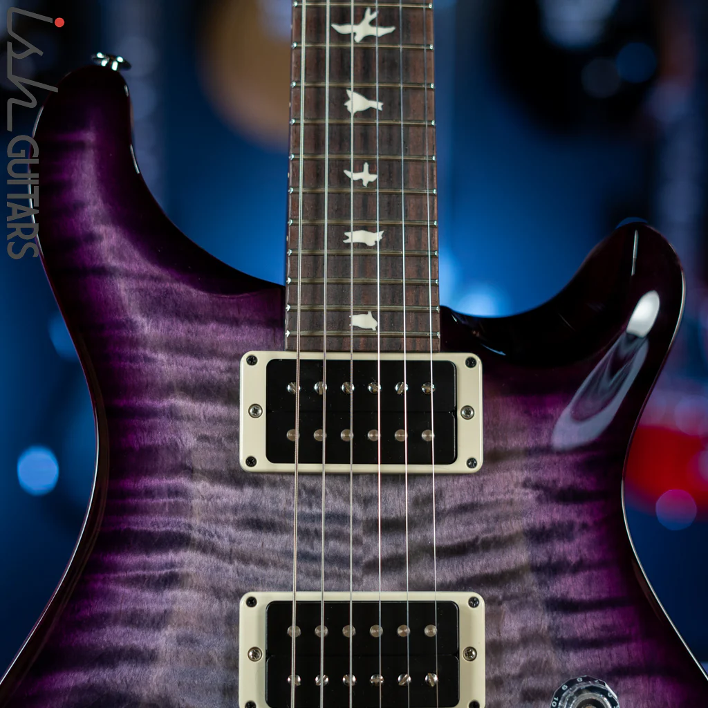PRS CE 24 Electric Guitar Grey Black w/ Purple & Black Wrap Burst - Image 3